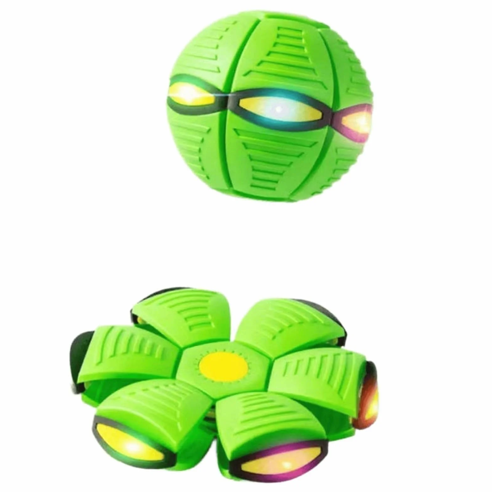 2026 Nueva Pelota Hinchable para niños, platillo Volador mágico, Pelota de Saltar, interacción Entre Padres e Hijos, Juguete Luminoso para reacción física educativa, con 6 Luces