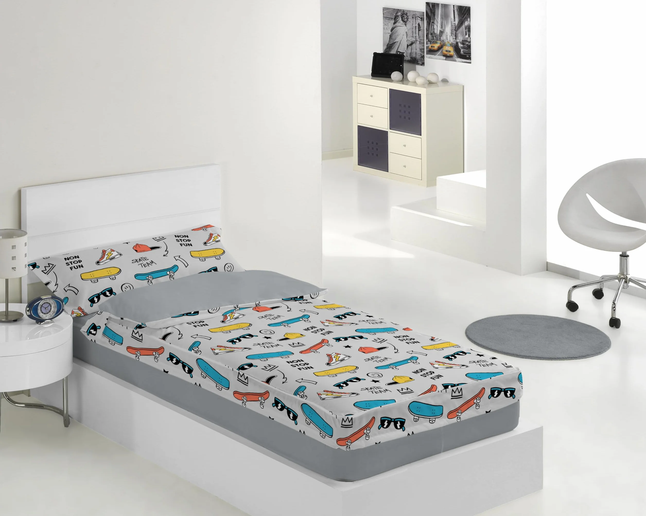 Ciberdescans Saco Nórdico Infantil Team de KARAMELO Color Rosa con Relleno Incluido (Cama 90 cm)