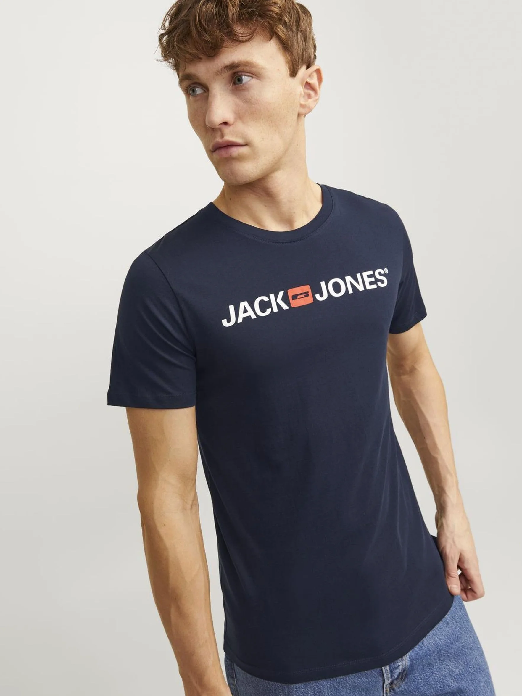 JACK & JONES Men's Jjecorp Logo Tee SS Crew Neck T-Shirt, 3XL