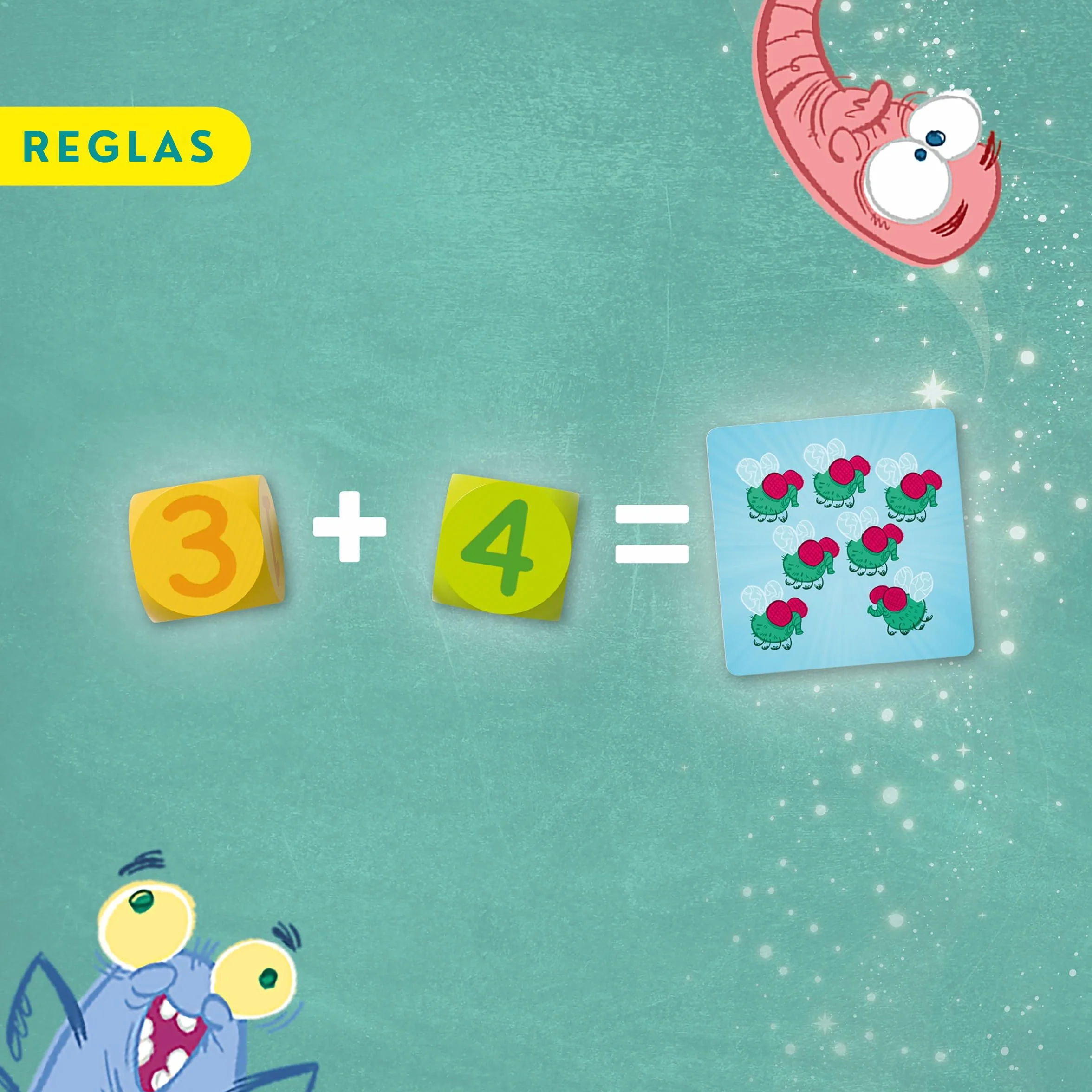 HABA 2013336004 - Bichos, Juego Infantil de Mesa de Memoria y cálculo Mental (Sumas hasta 10). Más 6 años