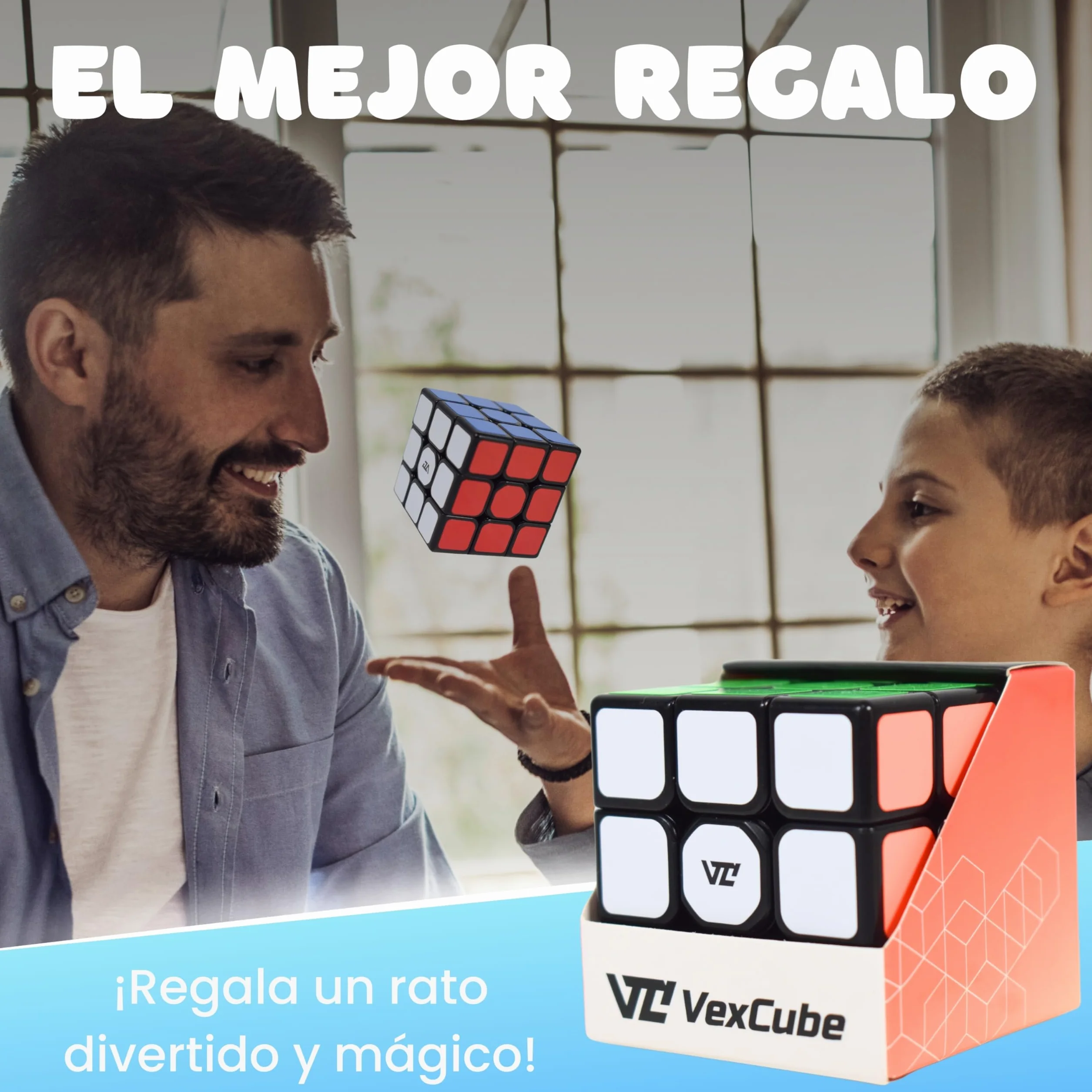 Cubo Mágico 3x3 Velocidad, Puzzle De Gran Resistencia, Speed Cube Rompecabezas Educativo para Niños Y Adultos, Tensión Ajustable, Adhesivos De Fibra De Carbono, 5.5 cm