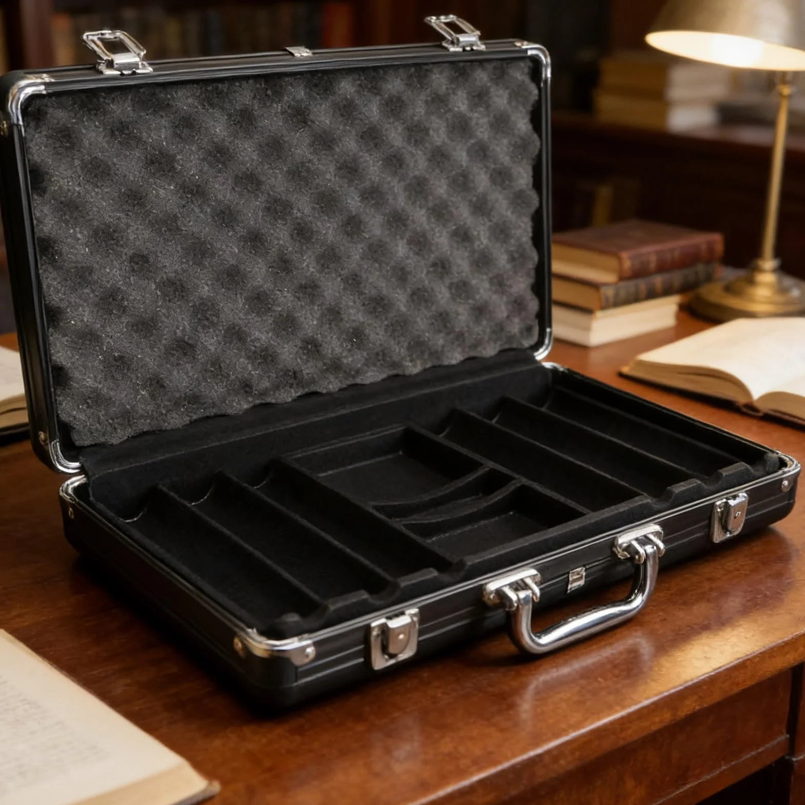Estuche Vacío para Fichas De Póker | Capacidad para 300 Fichas Acabado Mate Resistente | Estuche Exhibidor con Protección Total para - para Adultos, Aficionados, Principiantes, Juegos De Cartas