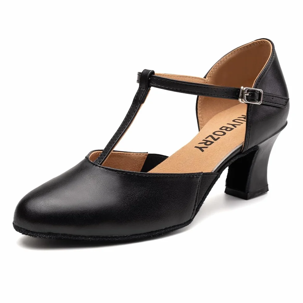 Zapatos de Baile Profesionales Mujer Salsa Bachata Tango Tacón 6cm Suela Ante