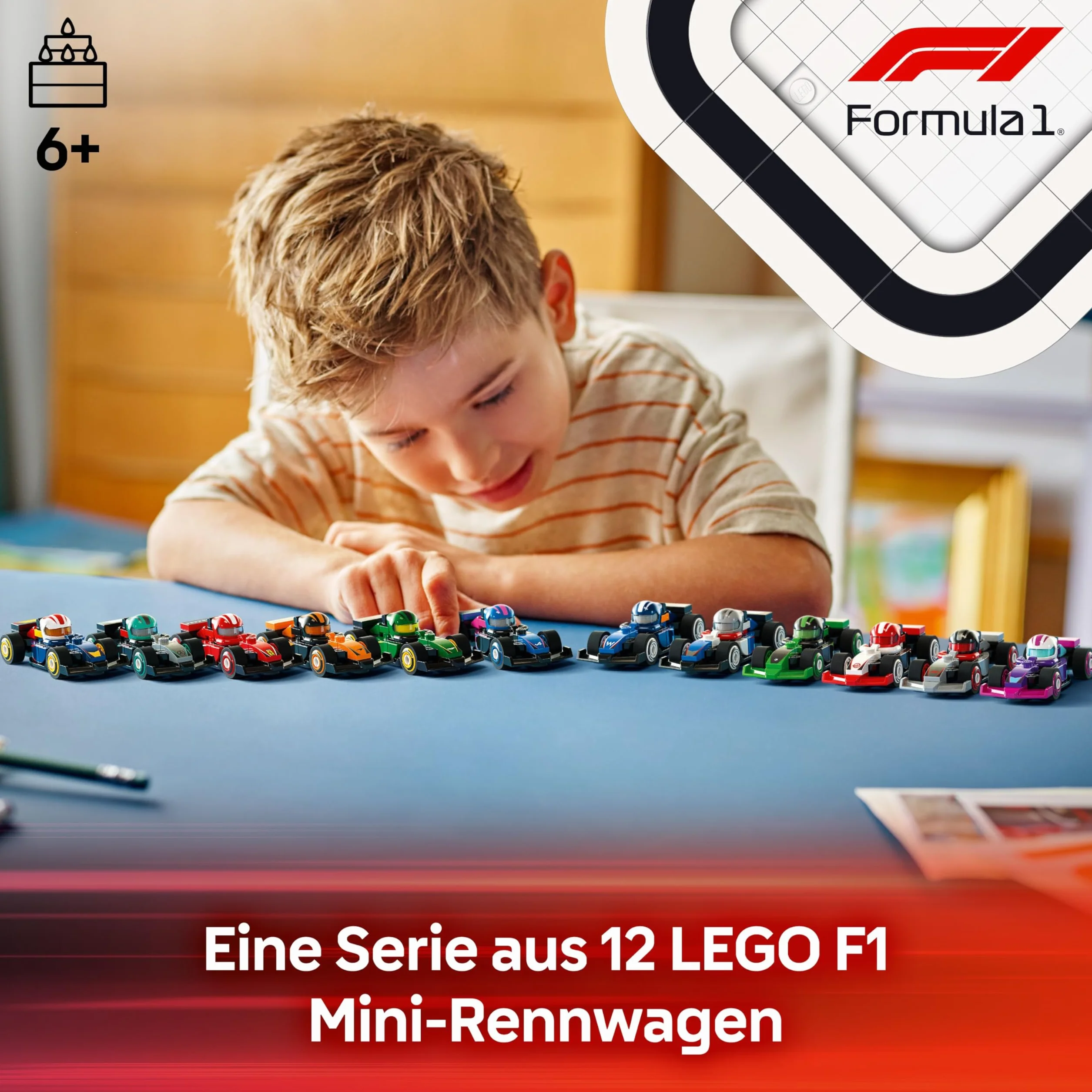 Serie de mini figuras LEGO F1 con 12 coches de Fórmula 1 - Juego completo de la serie de minifiguras Lego 71049