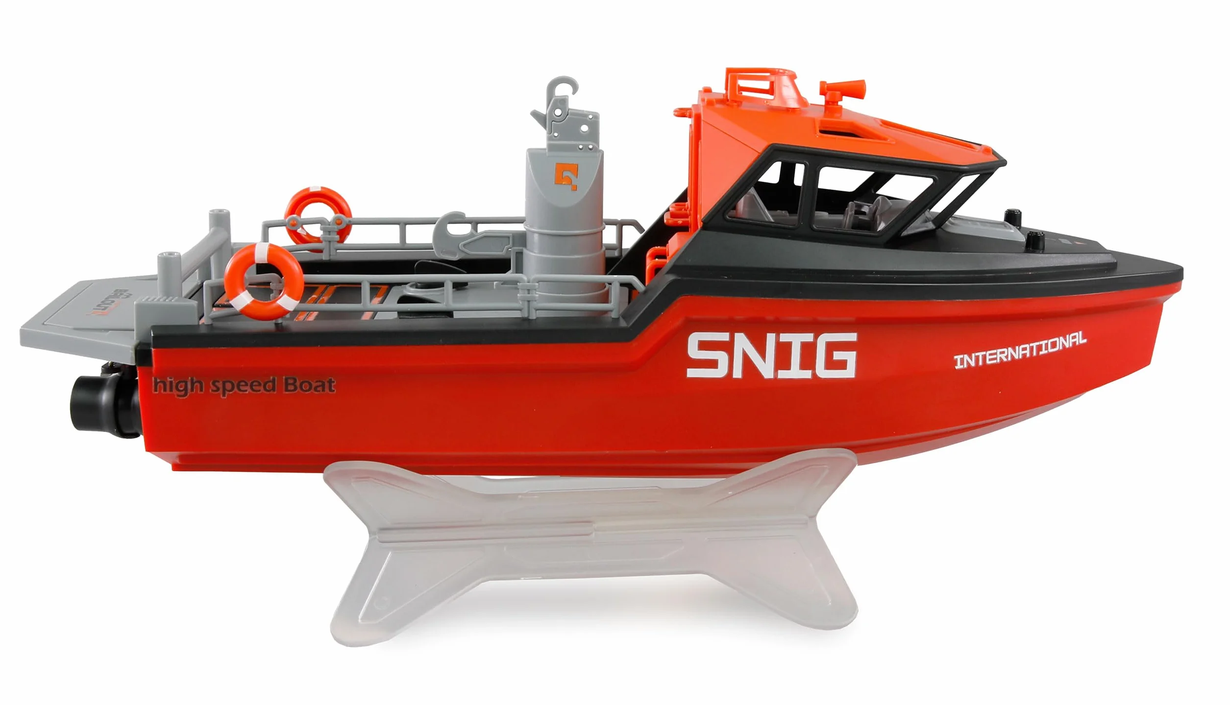 Amewi Barco Salvavidas RC sin escobillas, 320 mm, RTR Rojo/Negro, teledirigido, niño a Partir de 8 años