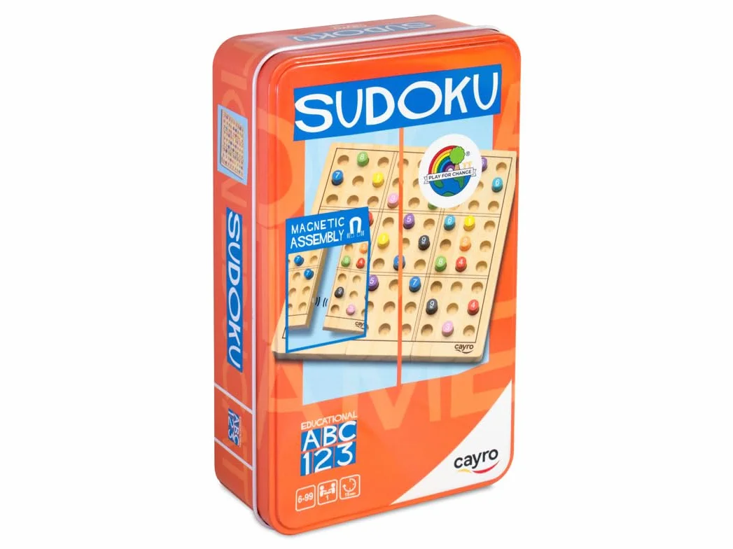 Cayro Sudoku Metal Box Juego de Lógica 9x9 Números 1-9 1 Jugador