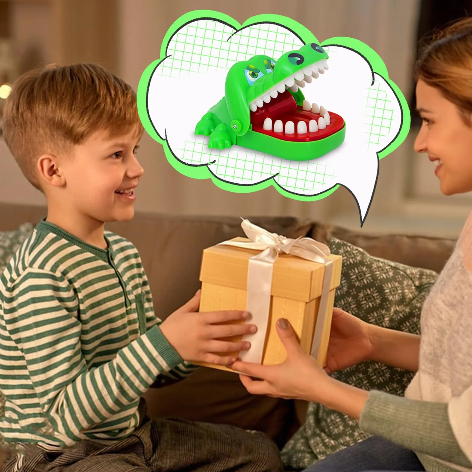 Juguete Cocodrilo Dientes - Juego de Mesa y Habilidad para Niños a Partir de 3 Años - Regalo Familiar