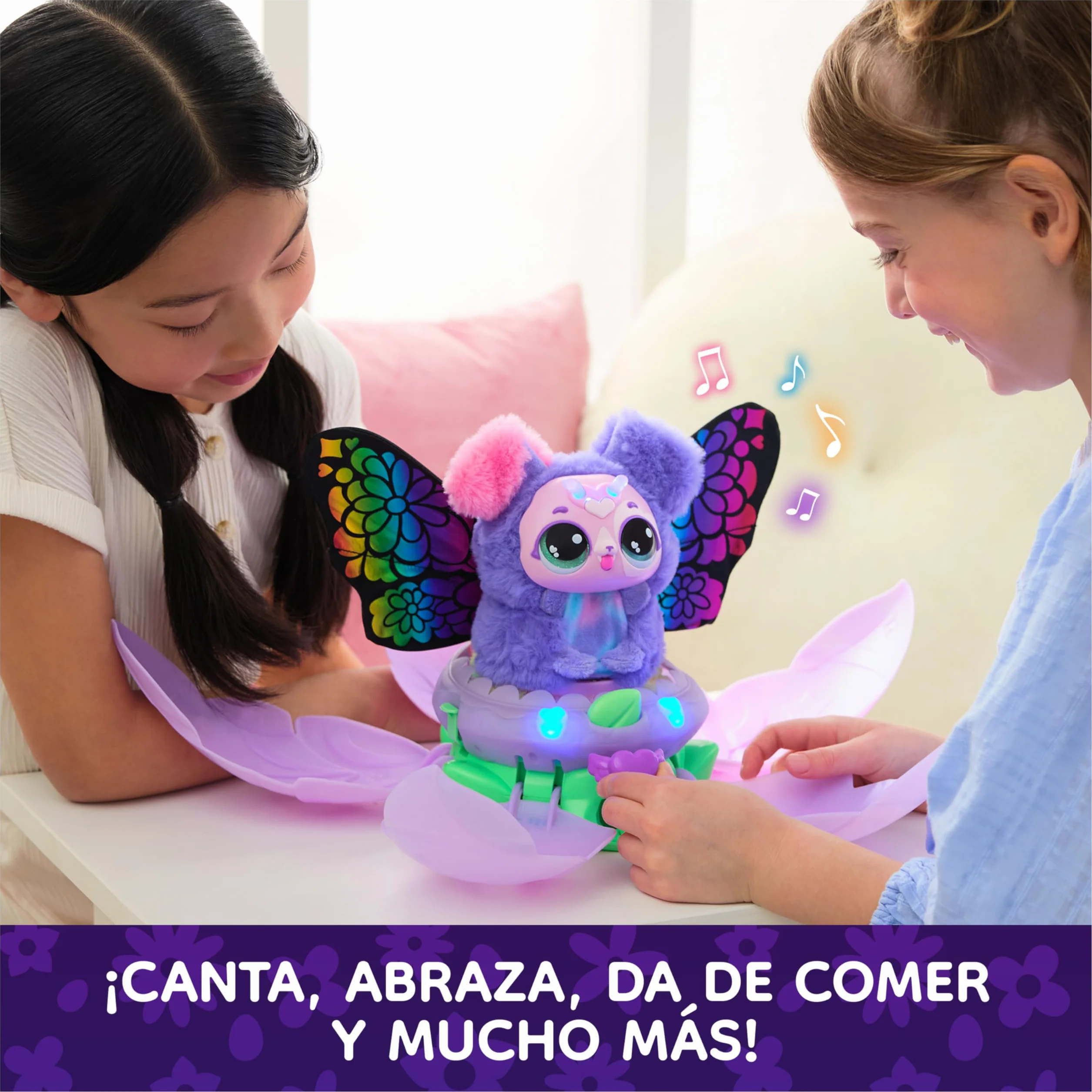 HATCHIMALS BLOOMABLES - Puppyfly Peluche Interactivo Sorpresa con Transformación Mágica Repetible y más de 100 Sonidos - 6073019 - Mascota Interactiva - Juguetes Niñas 5 Años + Regalo Niña 5 Años +