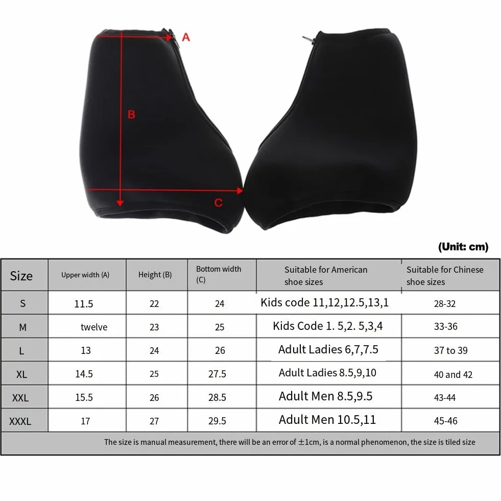 Fundas de Botas de Patinaje sobre Hielo de Neopreno Aisladas Térmicas para Patines de Figura, Línea y Ruedas con Ajuste Elástico (L)