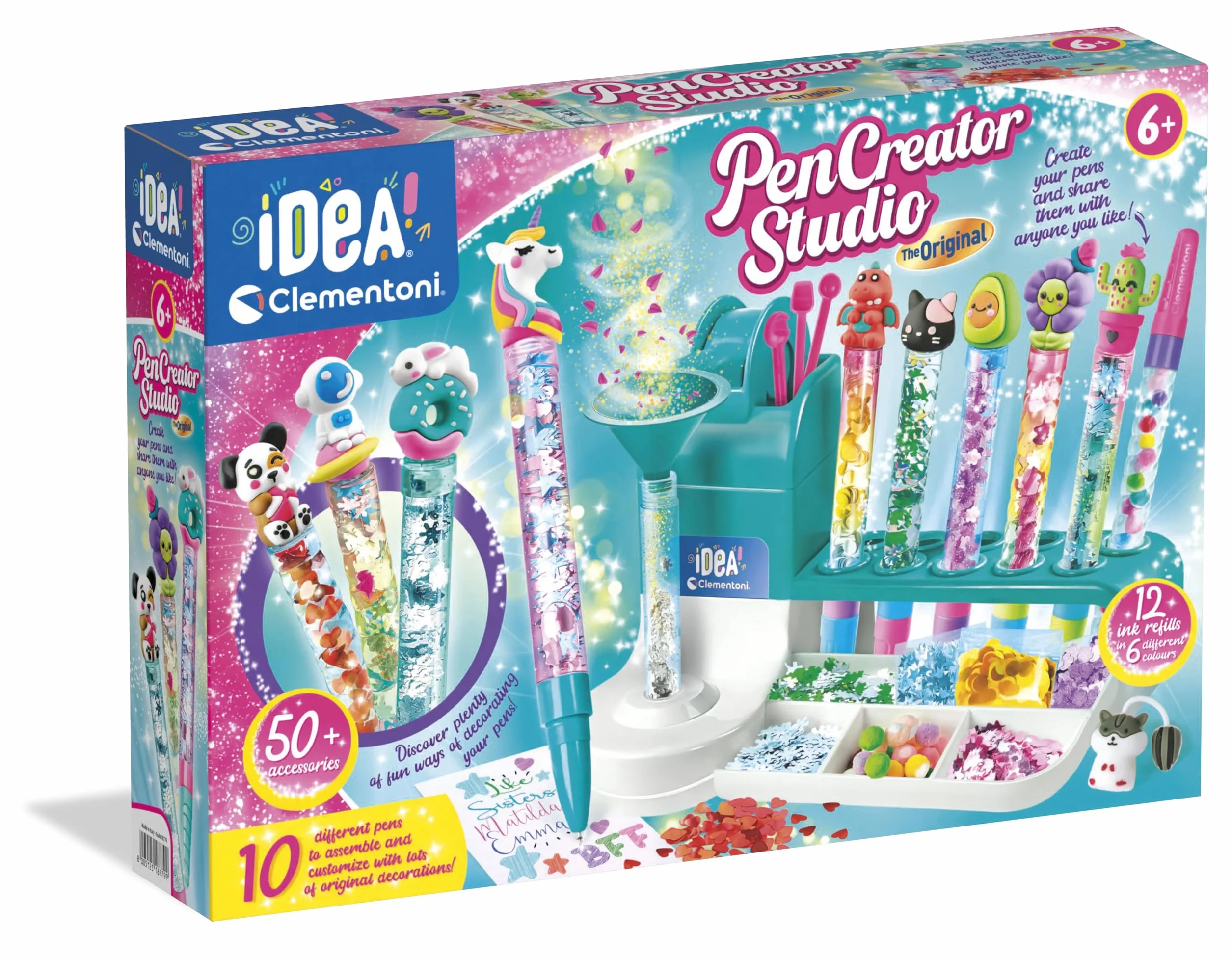 Clementoni - 18779 - Idea - Taller De Los Bolígrafos - Un Set Perfecto Para Hacer Tus Propias Bolígrafos, Juego Creativo, Juego Para Manualidades, Juguete 6 Años