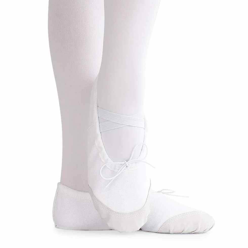 Soudittur Zapatillas de Ballet Suela Partida de Cuero Calzado de Danza Tallas 21-44