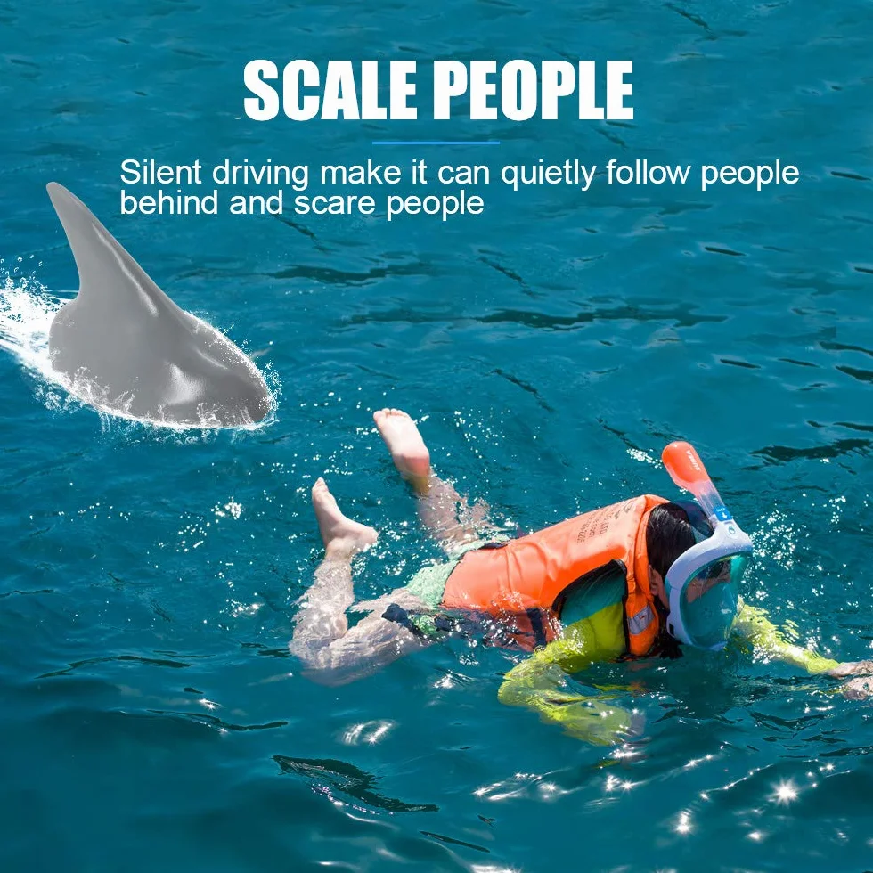 HUIOP V302 RC Boat con simulación Shark Fin Head 15km / h Electric Racing Boat para Piscinas 2.4G Remote Control Spoof Toy
