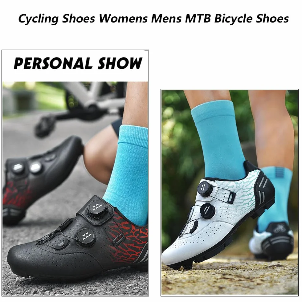 Hixingo Zapatillas de Ciclismo Unisex Adulto MTB Carretera Respirables Antideslizantes T730