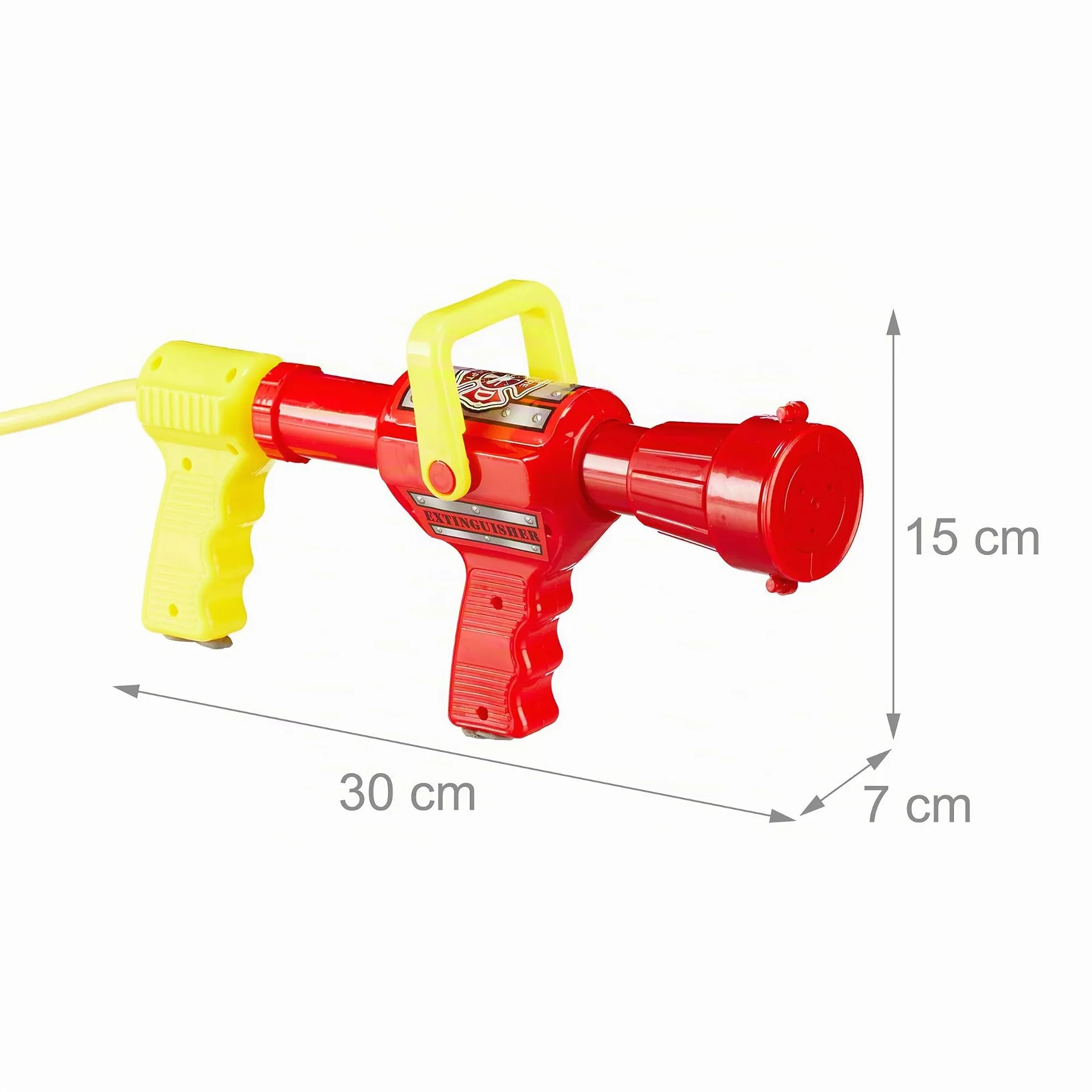Relaxdays Set 2 Pistolas de Agua Mochila Bombero, Depósito de 2,5l, Extintor Incendio Juguete Niños, Juego Verano, Rojo/Amarillo | Alcance de 5 m, 2 funciones de pulverización, mochila de extinción para niños