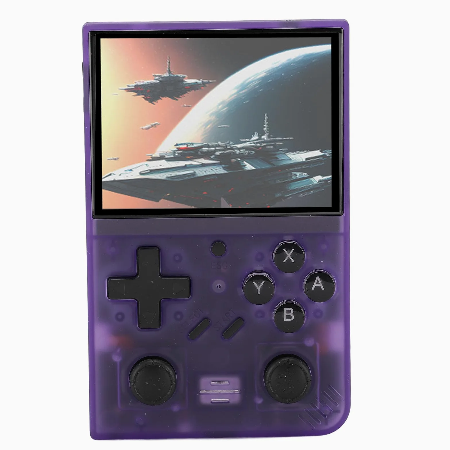 Acouto Consola de Juego Retro de Mano de 3.5 Pulgadas Consola de Videojuegos Portátiles con Joysticks 3D 64GB Tarjeta de Memoria Pequeña para Niños Naranja con 35 una Pantalla Completa OCA y Juego