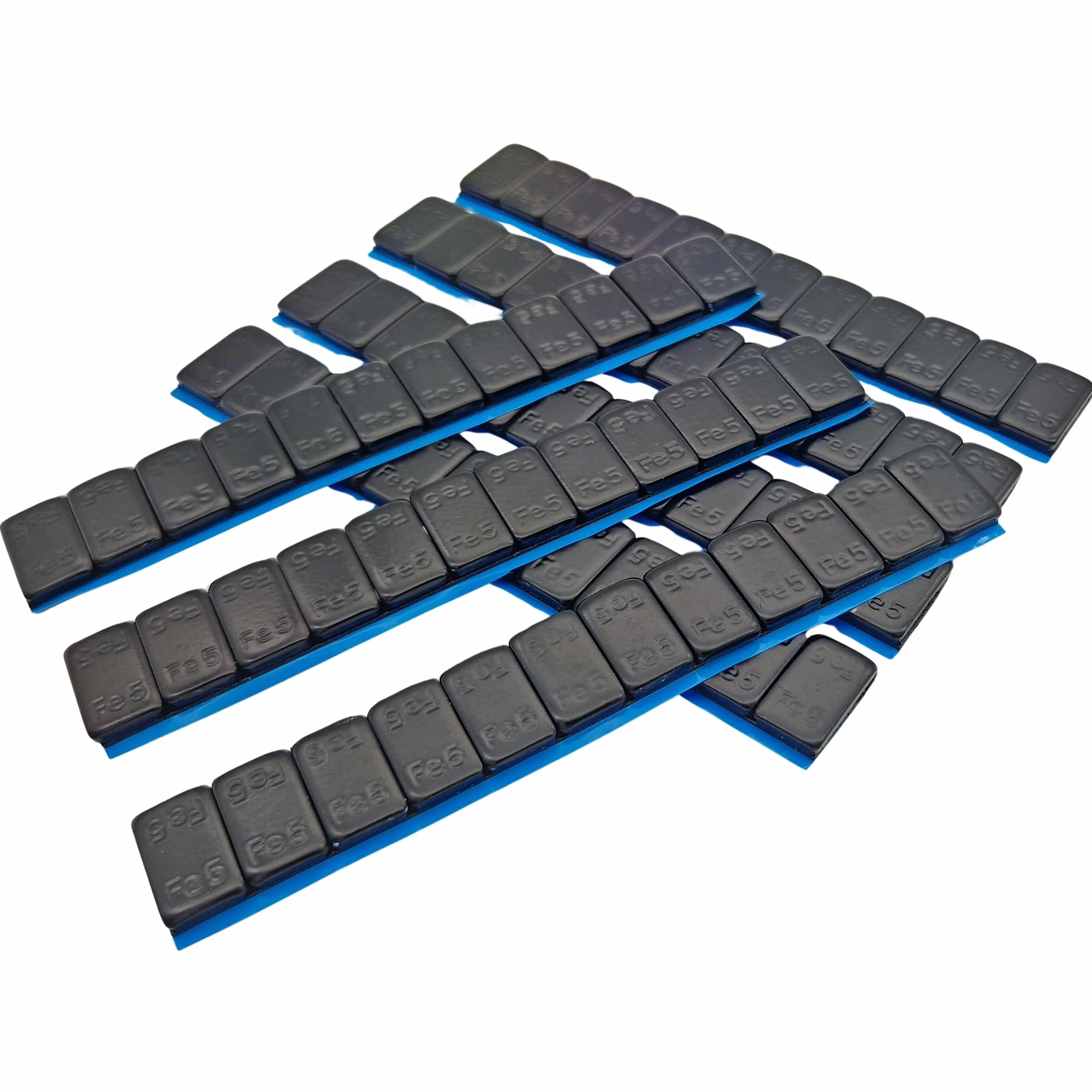 420 g de pesos de equilibrio, barras de acero con revestimiento de plástico, 7 x 60 g, color negro