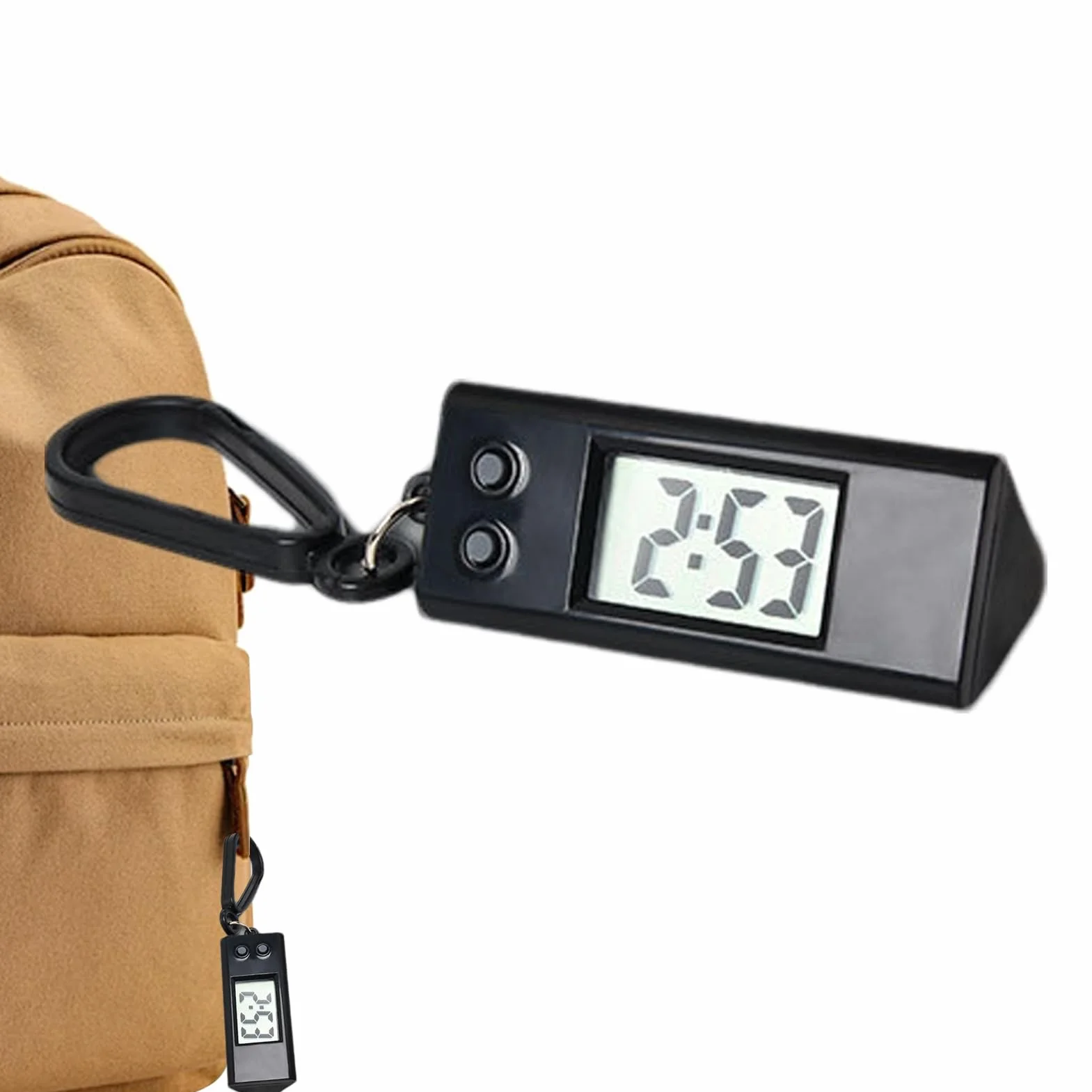 Reloj de Bolsillo Digital LCD Mini con Clip Cuenta Regresiva Portátil Regalo