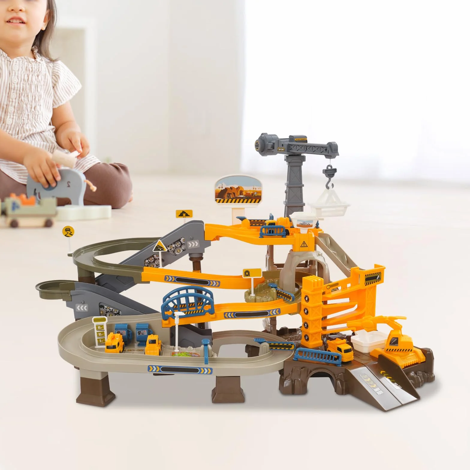 Pista eléctrica y coche de juguete para niños | Juego de tren RC con trenes y rieles | Juguetes para niños y niñas a partir de 3 años