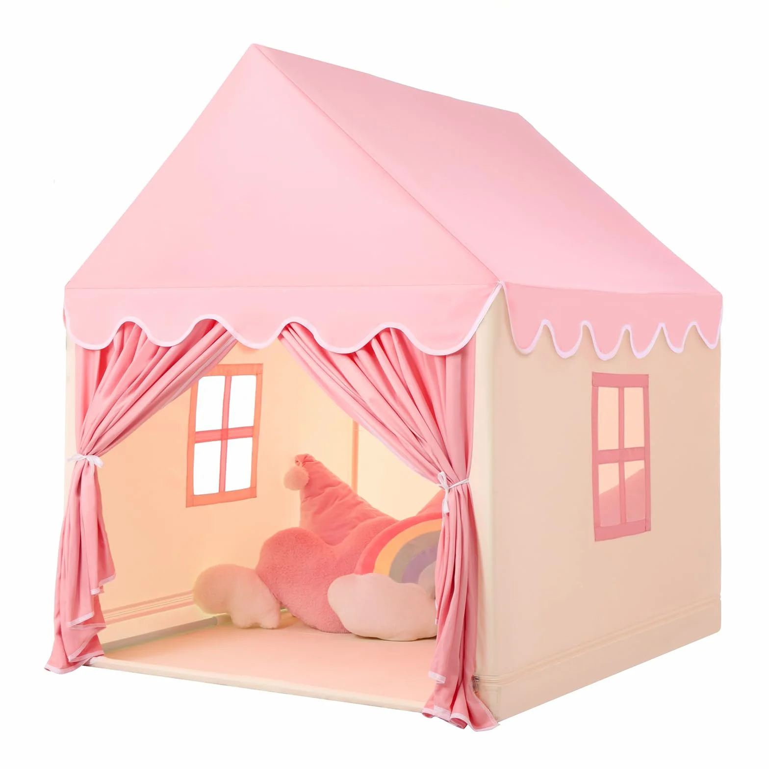 Wilwolfer Tienda de Juego para Niños Tipi Casa Infantil de Tela Interior Exterior Juguete