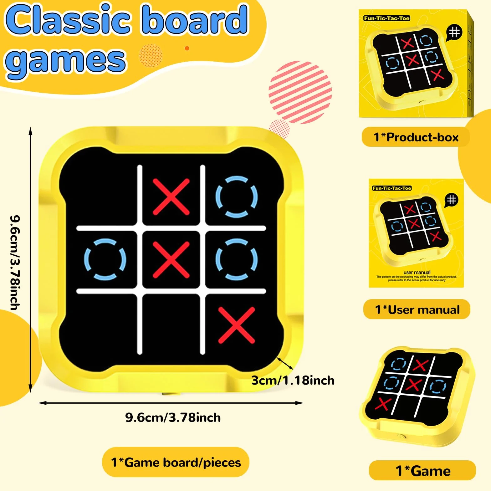 Juego Electrónico Tic Tac Toe Bolt 3 en Raya Portátil 3 en 1