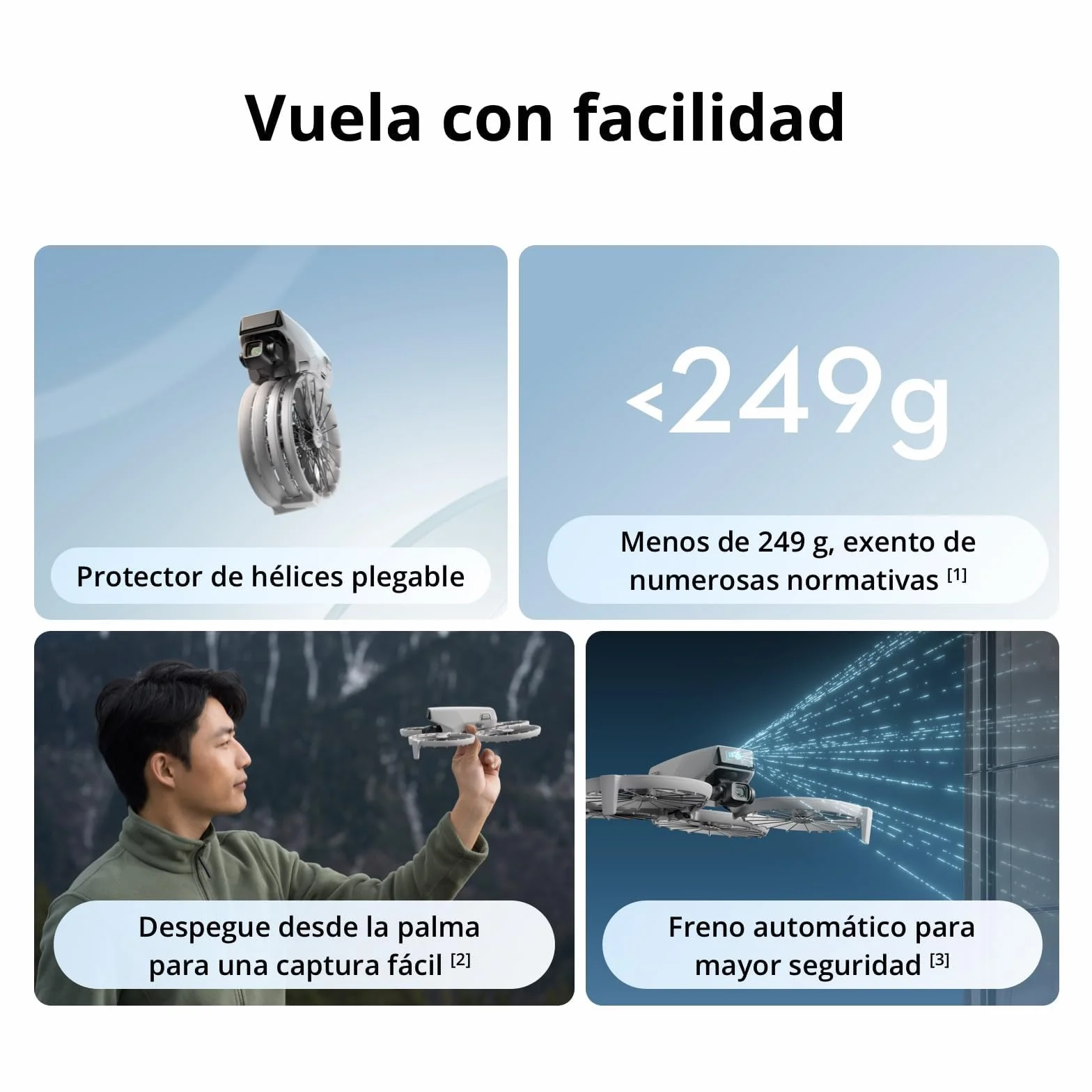 DJI Flip (Control Remoto con Pantalla RC 2), dron con Seguimiento con cámara 4K UHD para Adultos, ‌< 249 g, estabilización en 3 Ejes, despegue Desde la Palma, Tiempo máx. de Vuelo de 31 min