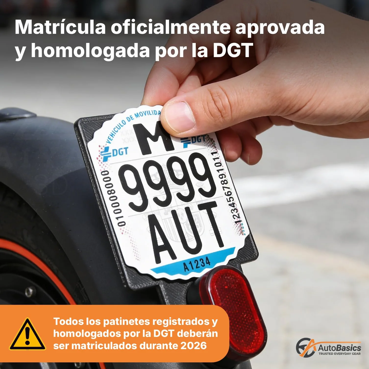 Matrícula Patinete Eléctrico VMP Homologada DGT – Placa Identificativa Vehículo Movilidad Personal Obligatoria 2026