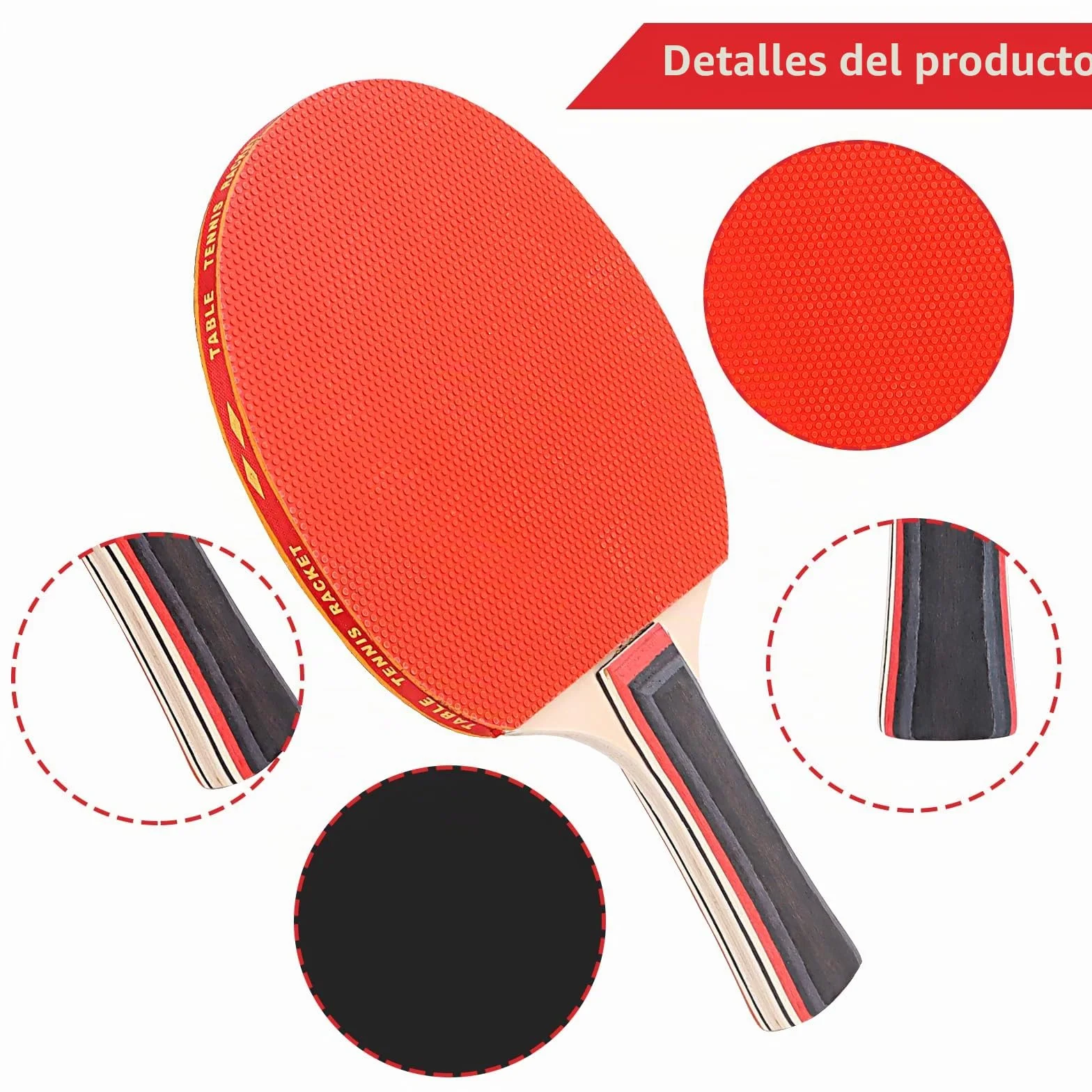 Palas Ping Pong Set Profesional 2 Raquetas 3 Pelotas 1 Bolsa Tenis Mesa