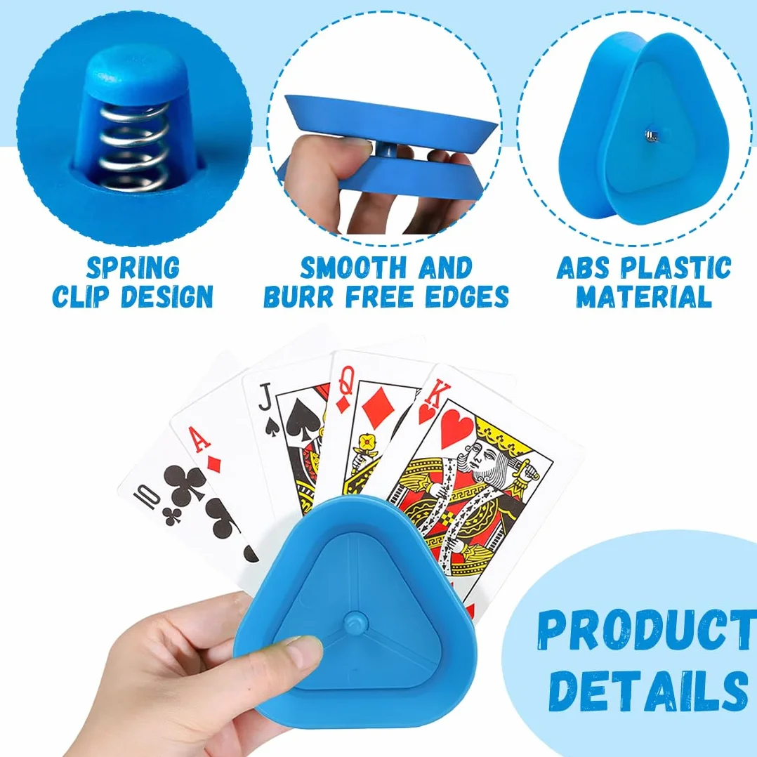 4 Piezas Soporte para Naipes, Sujeta Cartas, Naipes Y Naipes En Forma Triángulo, para Juegos de Cartas de pie en Forma de triángulo, Compatible con Diferentes tamaños de Cartas