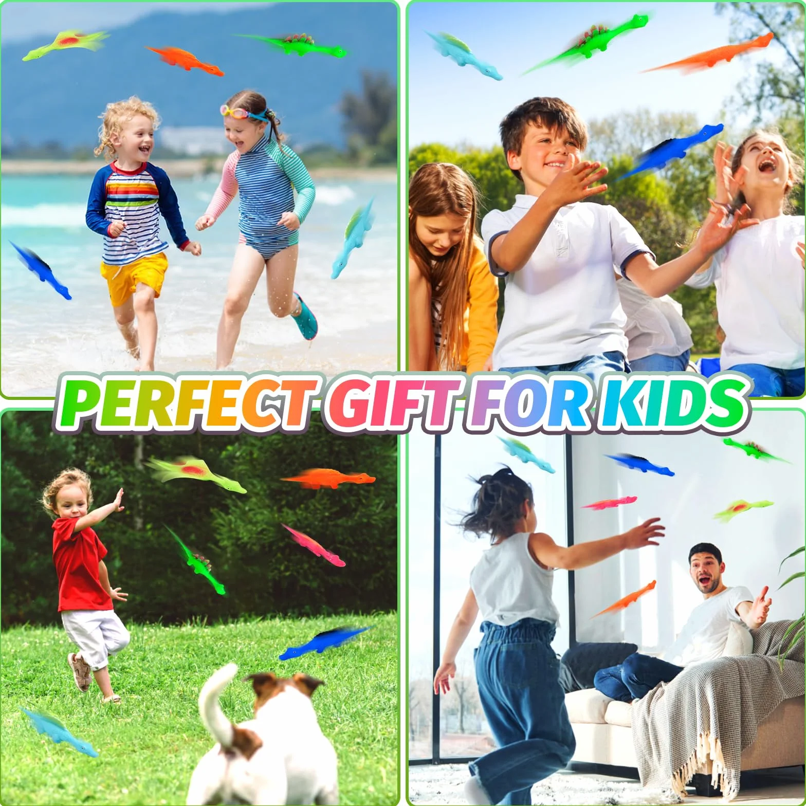 Jadyon Dinosaur Tirachinas Dedos Juguetes Fiesta Niños Caucho Voladores Regalos 20pcs