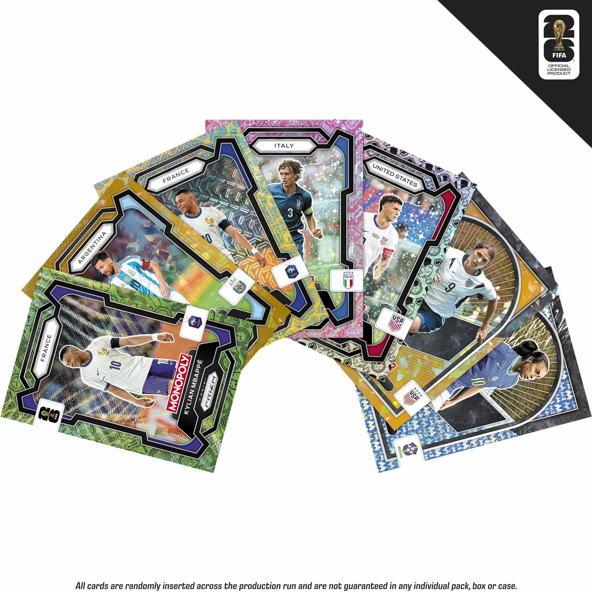 Monopoly Panini Prizm FIFA Copa Mundial Caja de Cartas Coleccionables Estrellas y Leyendas