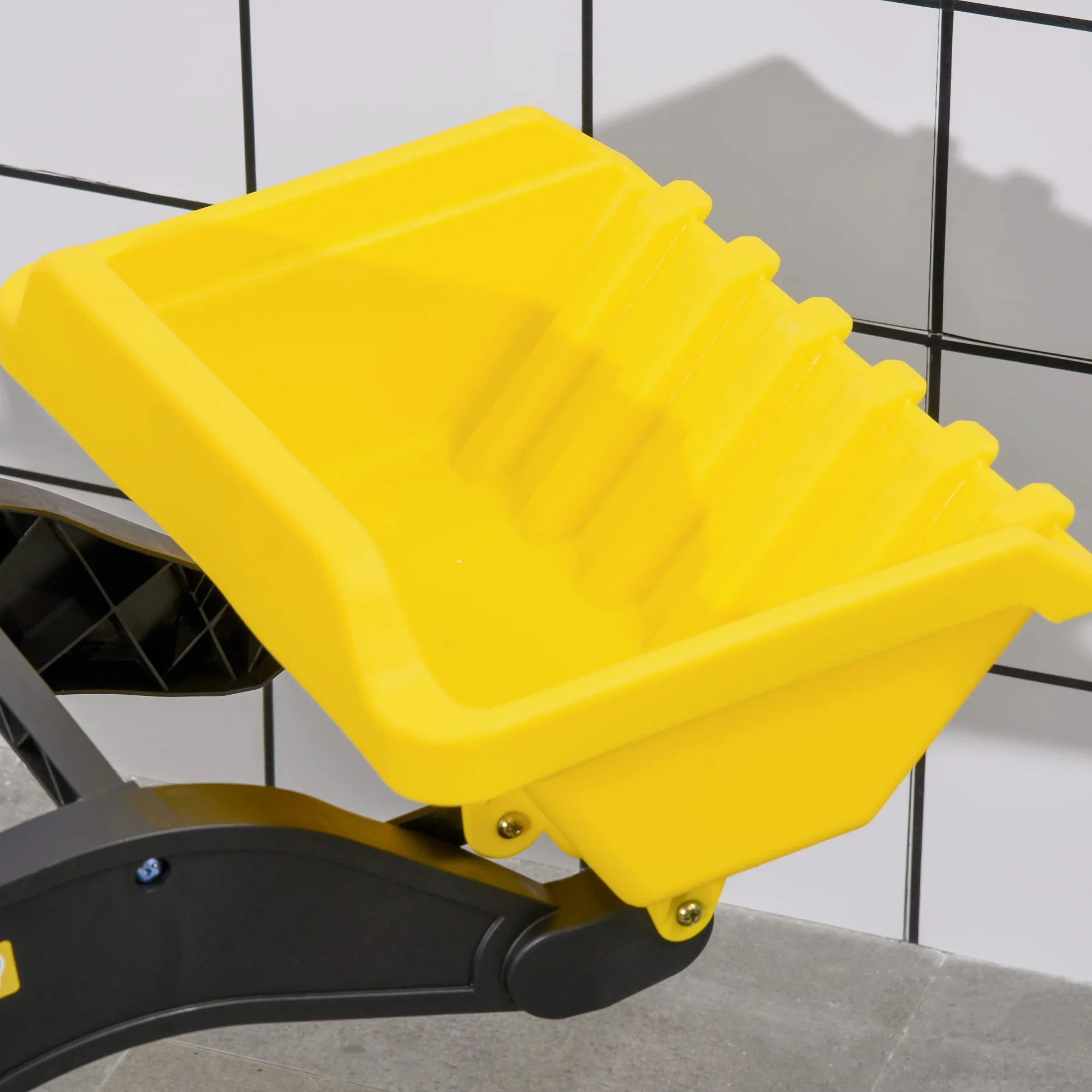 HOMCOM Tractor a Pedales para Niños de 3 Años Excavadora Camión con Pala Delantera Juguete de Montar Coche de Pedales Carga 35 kg 114x41x52 cm Amarillo