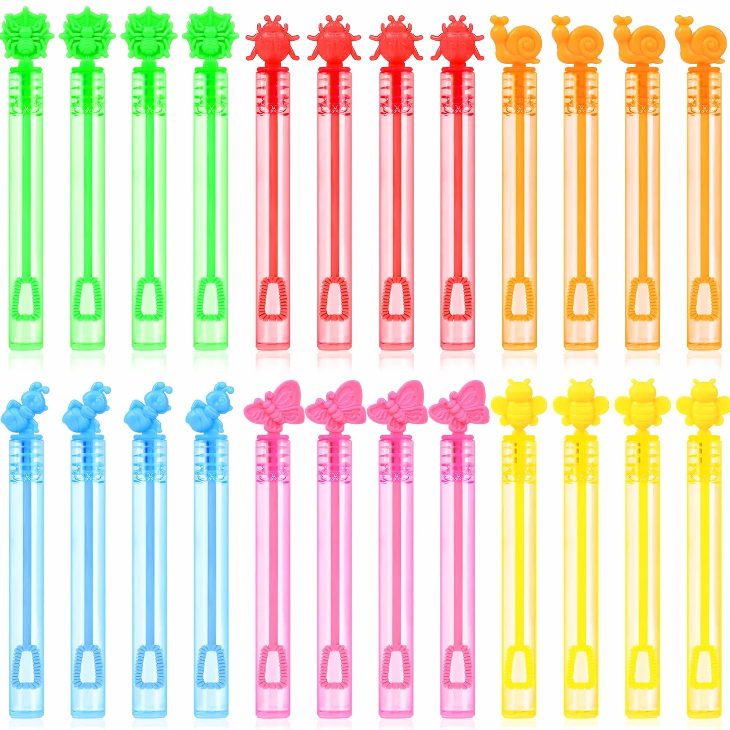 SULOLI 24 Piezas Mini Pompas de Jabón，Burbuja Varita de Burbujas para Cumpleaños Infantiles, Bodas, Halloween，Exteriores Juguetes para Niños (6 Colores