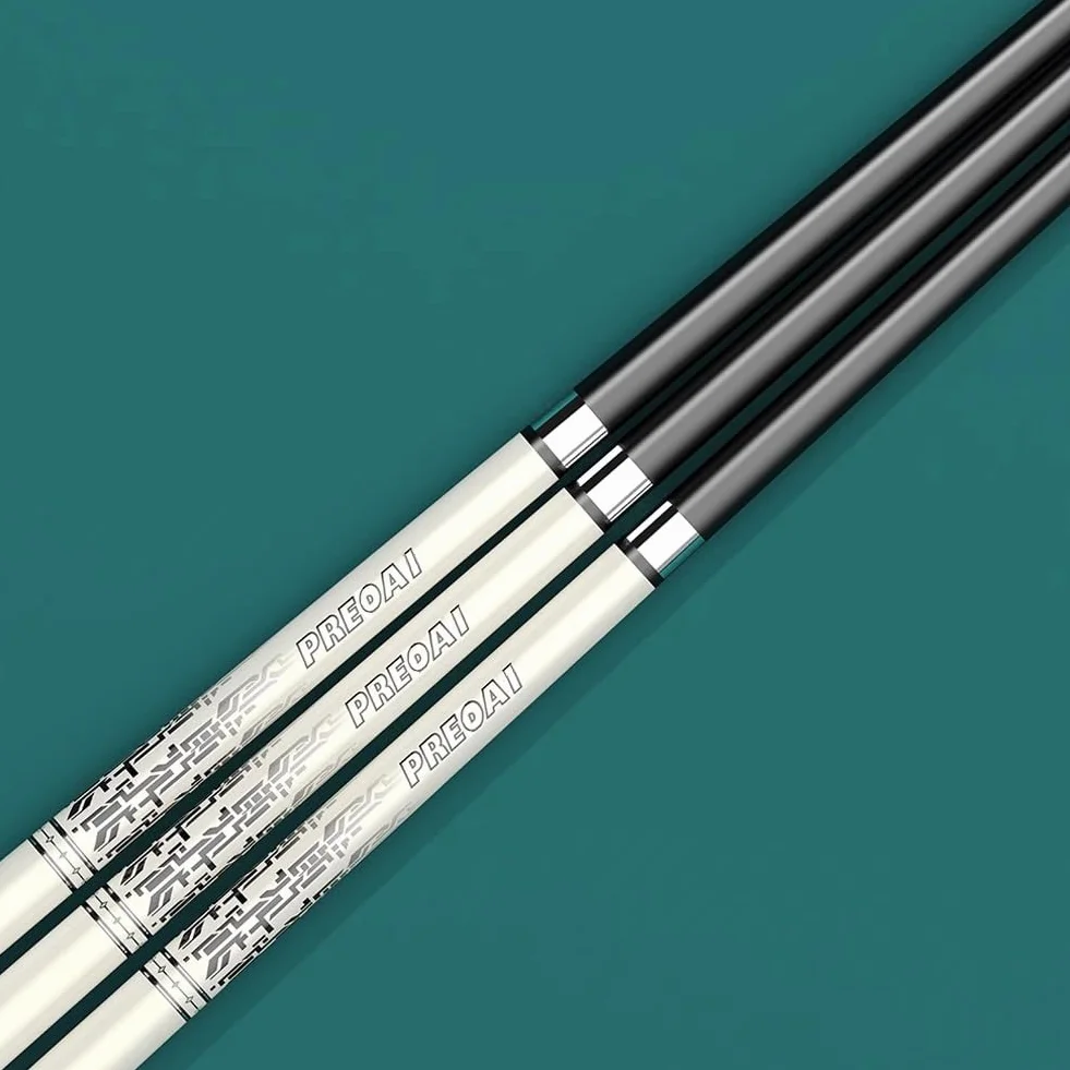 Taco de Billar Fibra de Carbono 10mm 11.5mm 13mm Punta Snooker Pool Cue con Bolsa