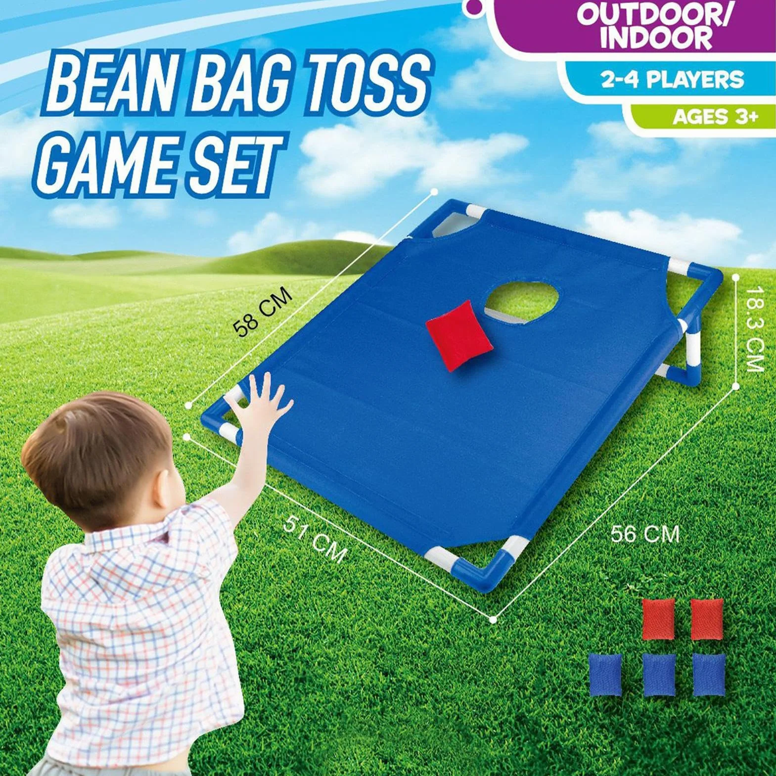 Juego De Cornhole Para - Juego De Palets Compacto Exterior | Divertido Juguete para Niños y Niña Cumpleaños Césped Jardín Trasero Playa Fiesta Interior