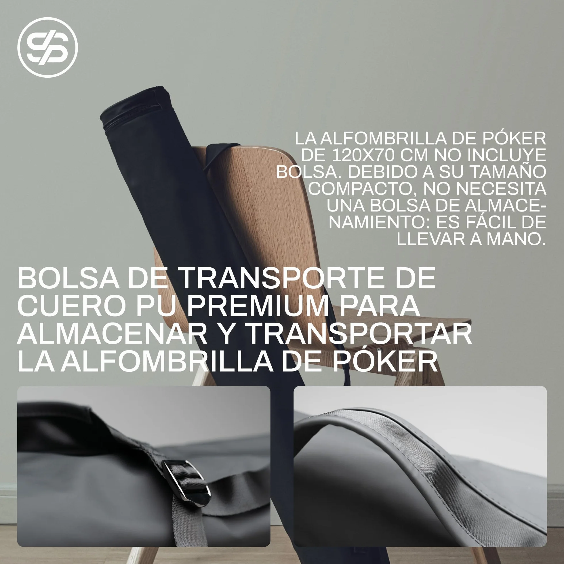 SLOWPLAY Godel Alfombrilla de póker para Texas Hold’em | tapete portátil Negro y Dorado champán, 180x90 cm, Repelente al Agua, reducción de Ruido y Bolsa de Transporte Premium