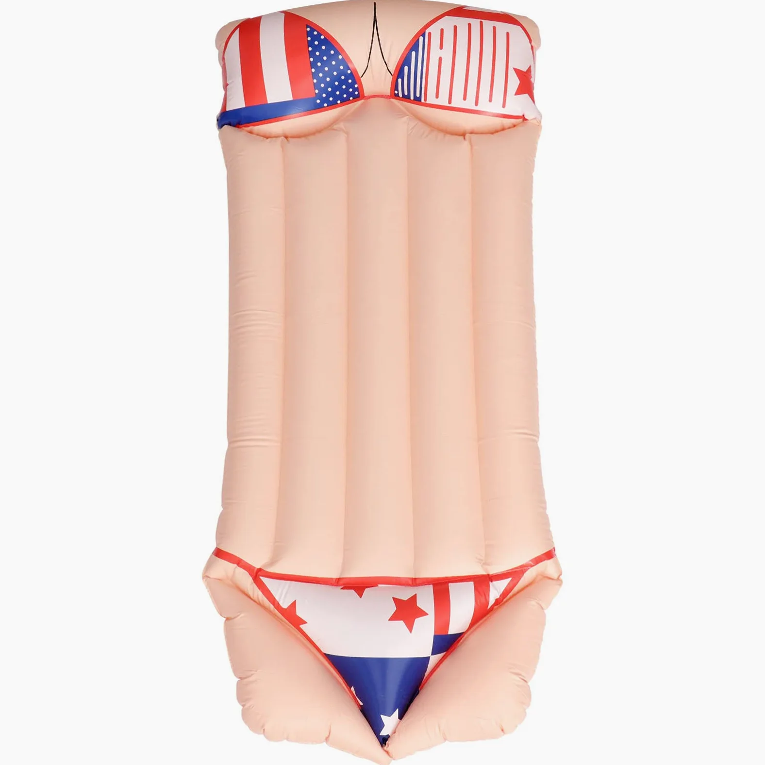 Kisangel Cama Flotante Inflable para Natación Colchoneta Flotante Patrón de Bikini Cojín de Natación para Adultos Piscina o Playa