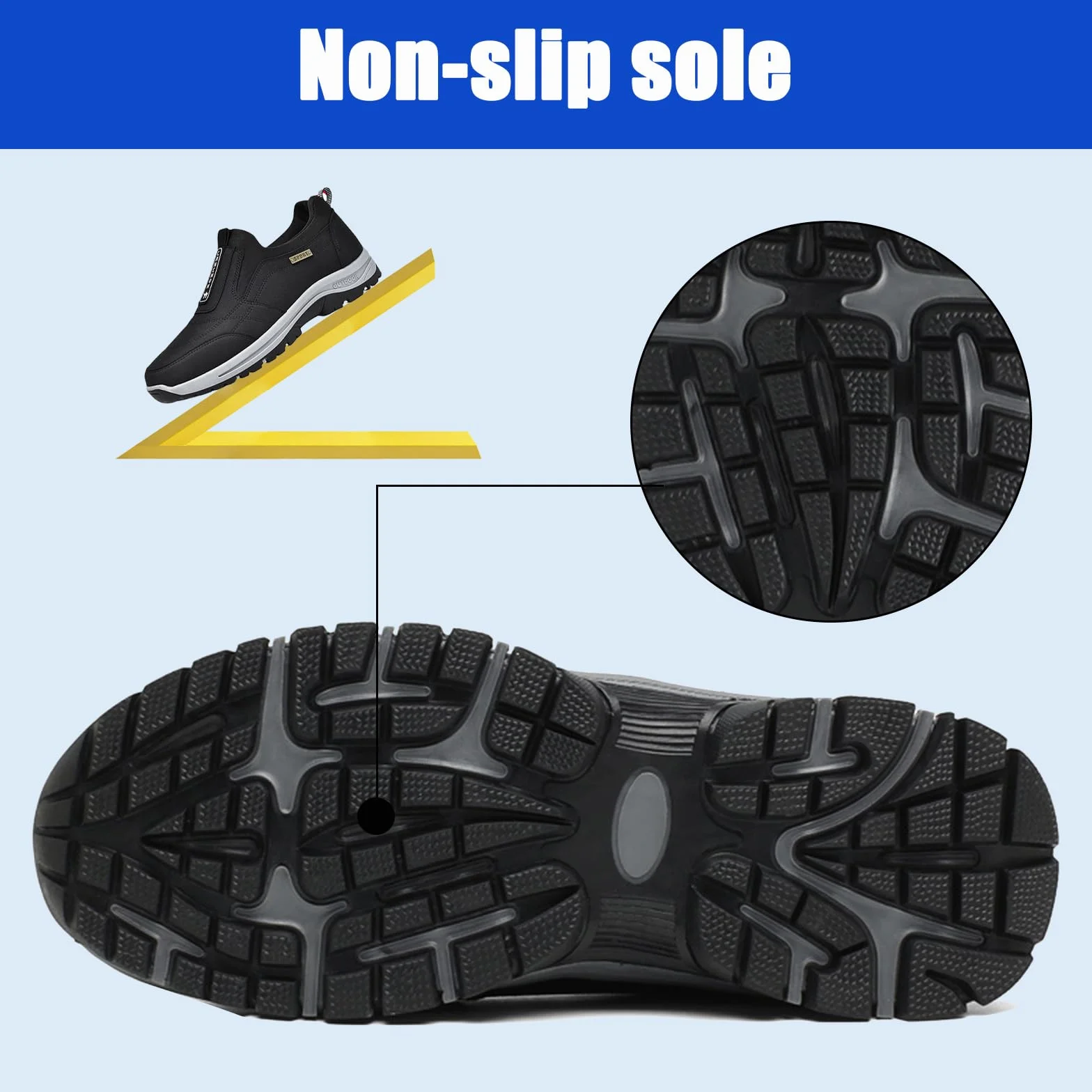 Waterproof Zapatillas de Senderismo Trekking para Hombre Antideslizantes Ortopédicos Gris 42EU