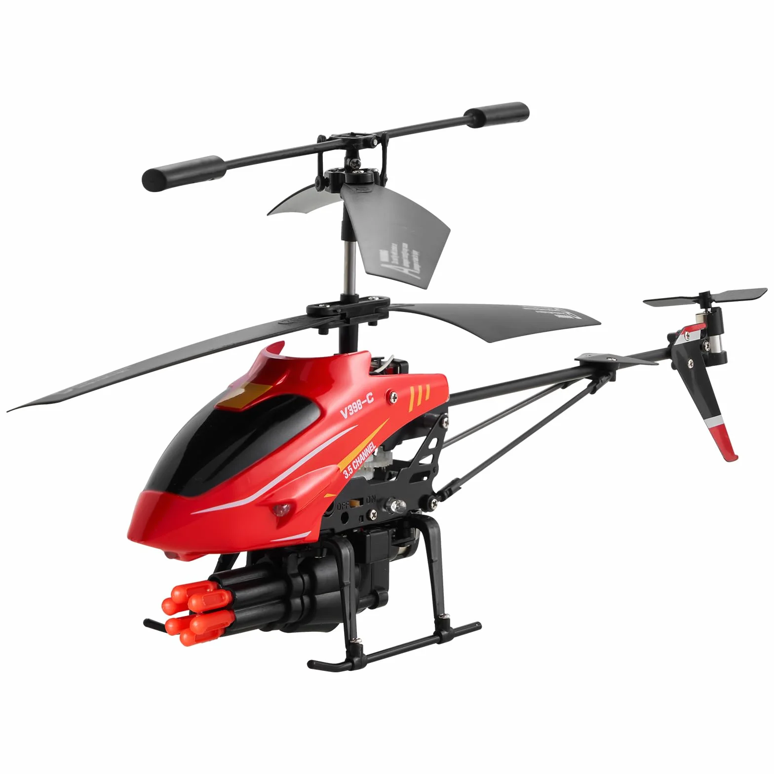 VEVOR Helicóptero de Control Remoto de 2,4 GHz 3,5 Canales con Modo de Disparo, Retención de Altitud Despegue/Aterrizaje con una Sola Tecla y Luces LED Juguete para Niños Mayores de 14 Años