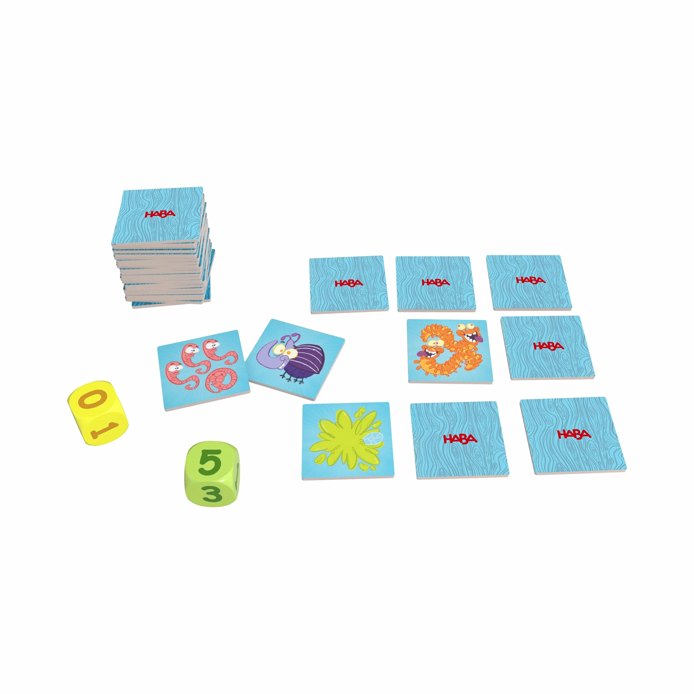 HABA 2013336004 - Bichos, Juego Infantil de Mesa de Memoria y cálculo Mental (Sumas hasta 10). Más 6 años