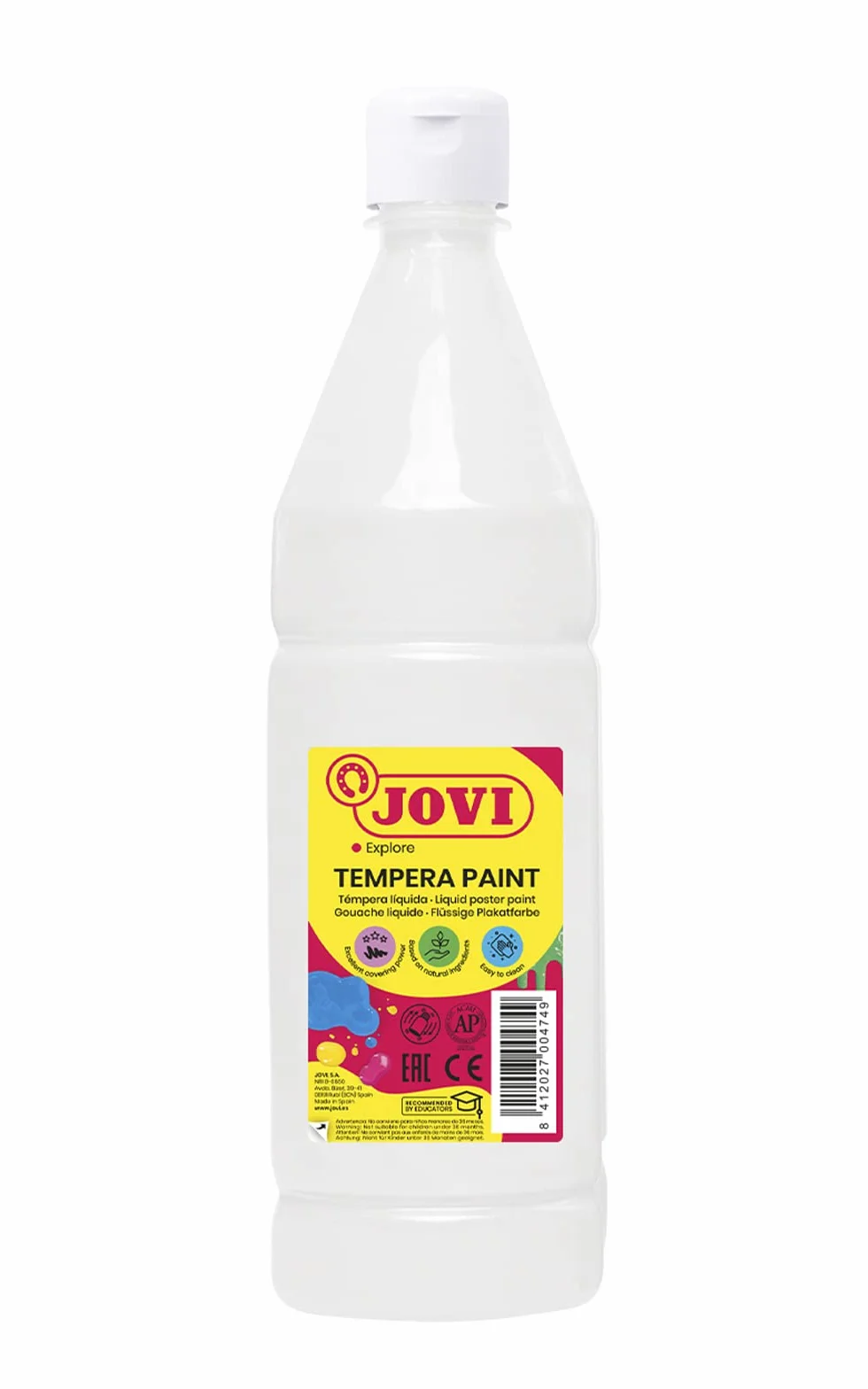 Jovi 511 - Témpera líquida | Pintura a base de ingredientes naturales, Fácil de lavar, Sin gluten