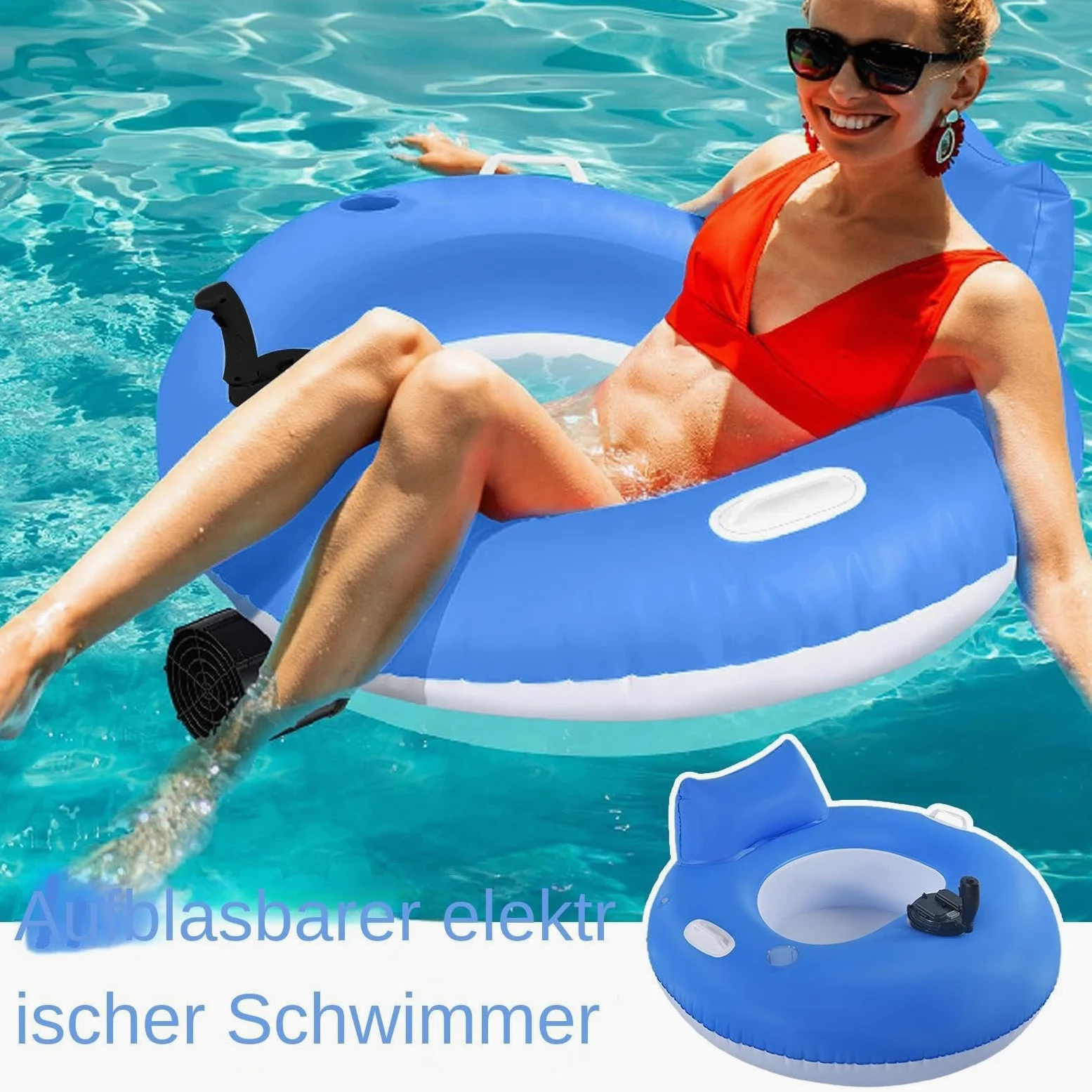 Tumbona Flotante Hinchable Portátil Balsa Tubing Eléctrica Y Acuática Con | Flotador De Agua Inflable Para Lago Río Estanque Piscina Y Actividades Veraniegas Al Aire Libre