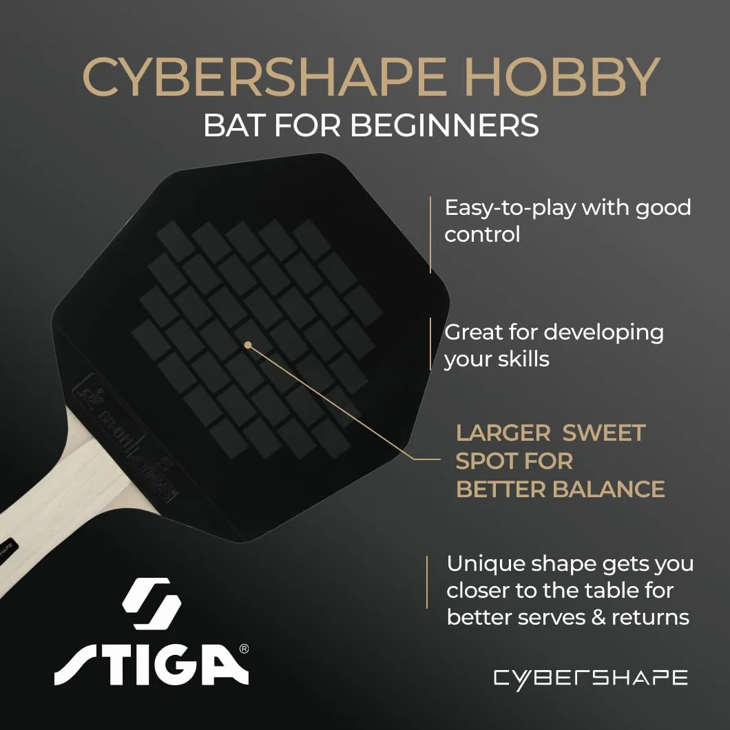 STIGA Cybershape Hobby Raqueta de Tenis de Mesa para Todos los Niveles