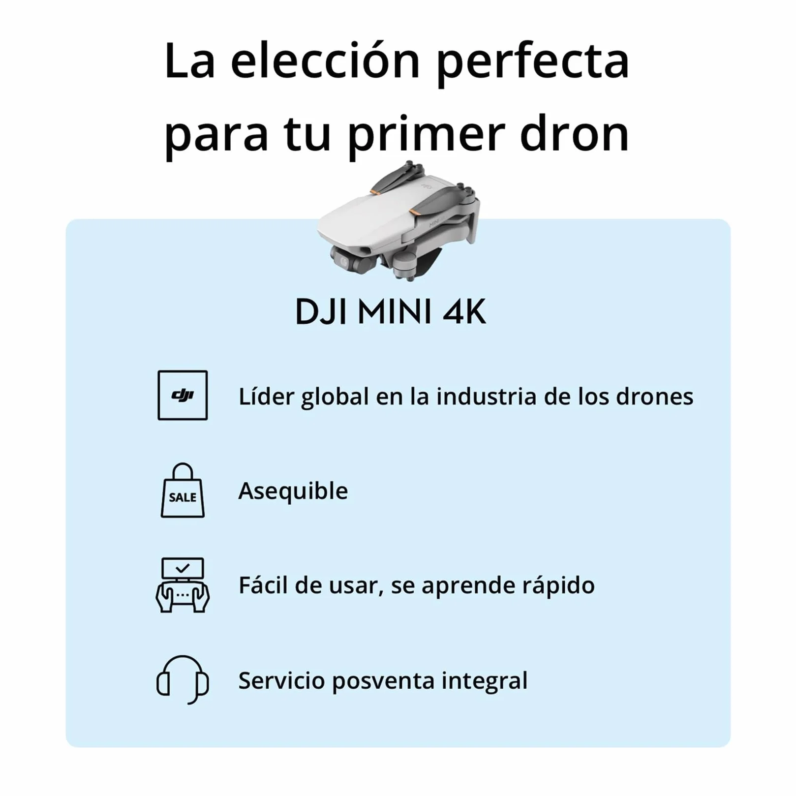 DJI Mini 4K dron cámara 4K UHD 249g estabilización 3 ejes transmisión 10km 2 baterías 62min