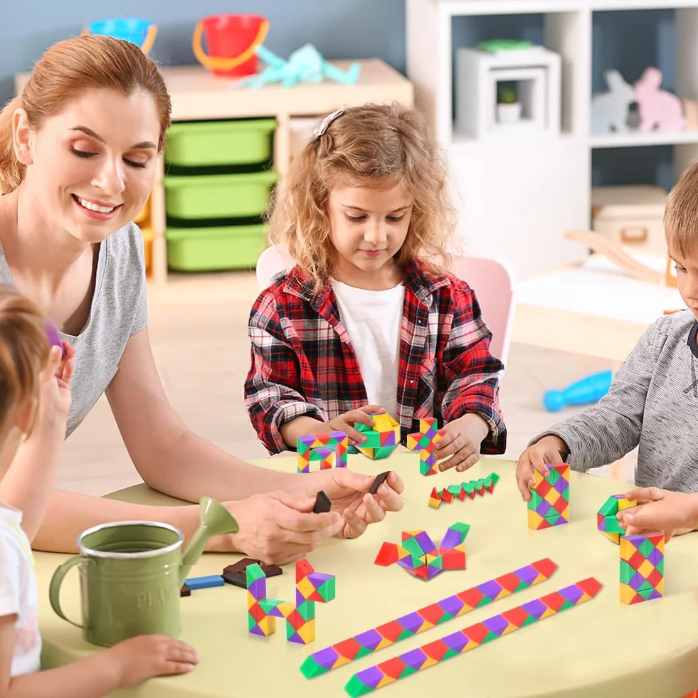 Ainiv Magic Snake Cube 24 Segmentos Serpiente Mágica Juguete Rompecabezas Regalo Niños