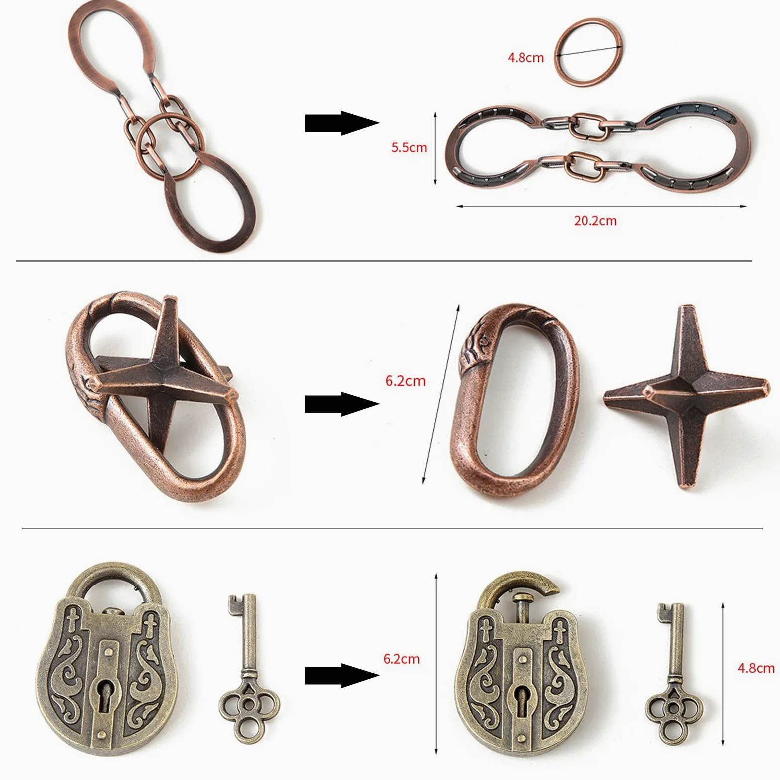Joyeee Rompecabezas Metal, Brain Teaser Puzzle Desbloqueo Enclavamiento Desenreda Juego IQ Entrenamiento, Juguetes de Educativa Inteligencia para Adultos y Niños Challenge, Dificultad Alta - 25Pcs A