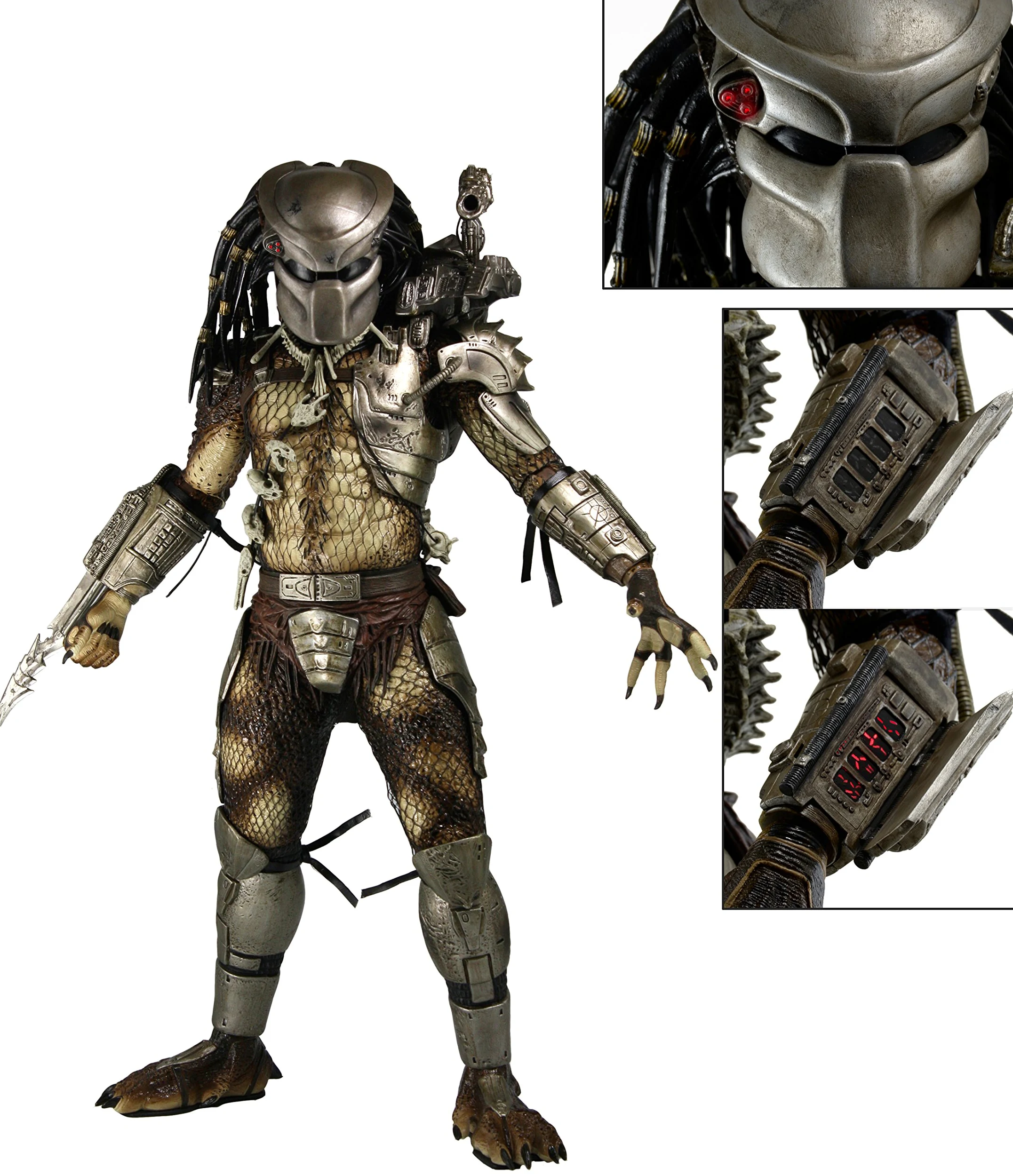 NECA - Jungle Hunter Predator con luz, Figura de 45 cm, Predator (NEC0NC51527)