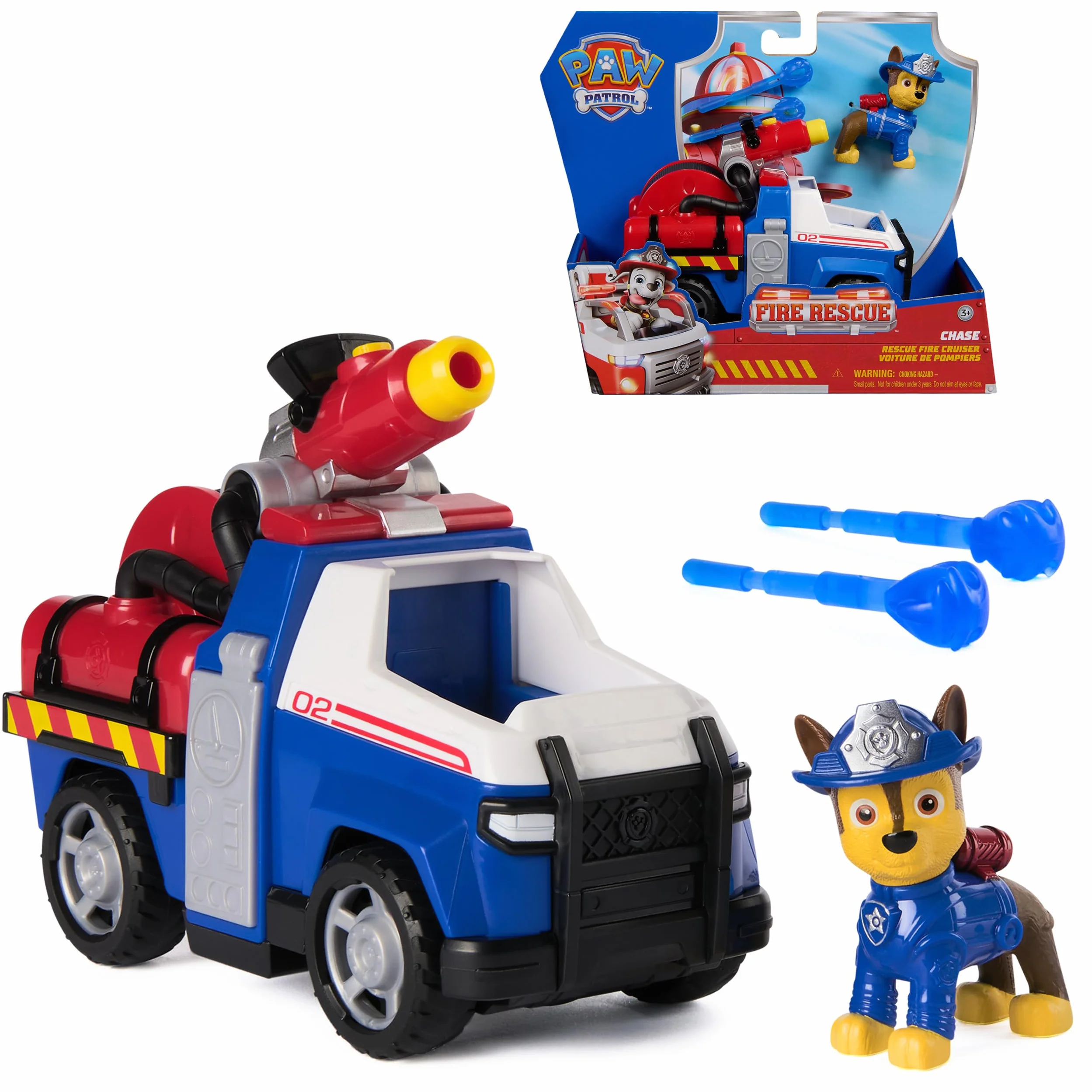 Paw Patrol Patrulla Canina Vehículo Figura Chase Fire Rescue Mission Bomberos Coche Juguete Infantil 3 Años