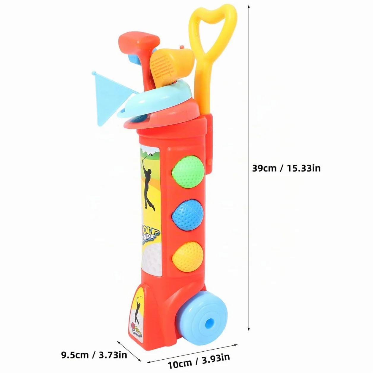 HEMOTON Juego de golf para niños pequeños, maletín de golf para niños, juguete deportivo – Juego de palos de golf para interior y exterior para niños y niñas 2, 3, 4, 5 años