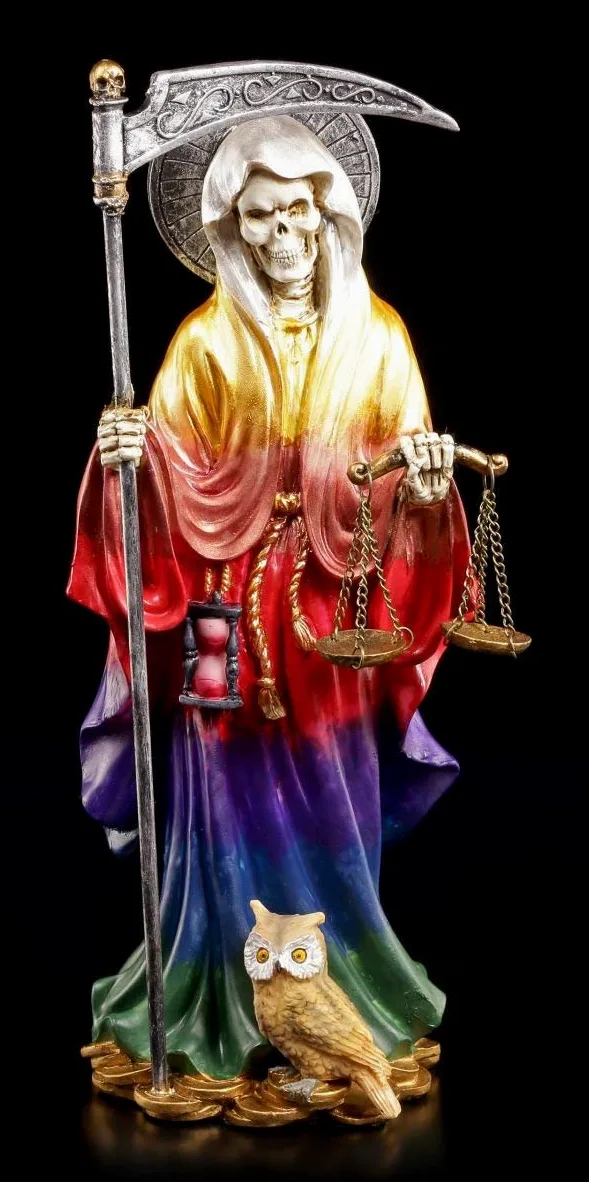 Santa Muerte Figura Colores del Arco Iris - la Santisima Muerte - Reaper Segador