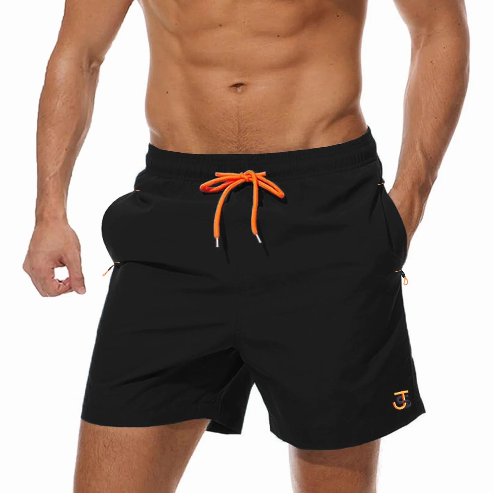 JustSun Bañador Hombre Cremallera Impermeable Secado Rápido Forro Malla